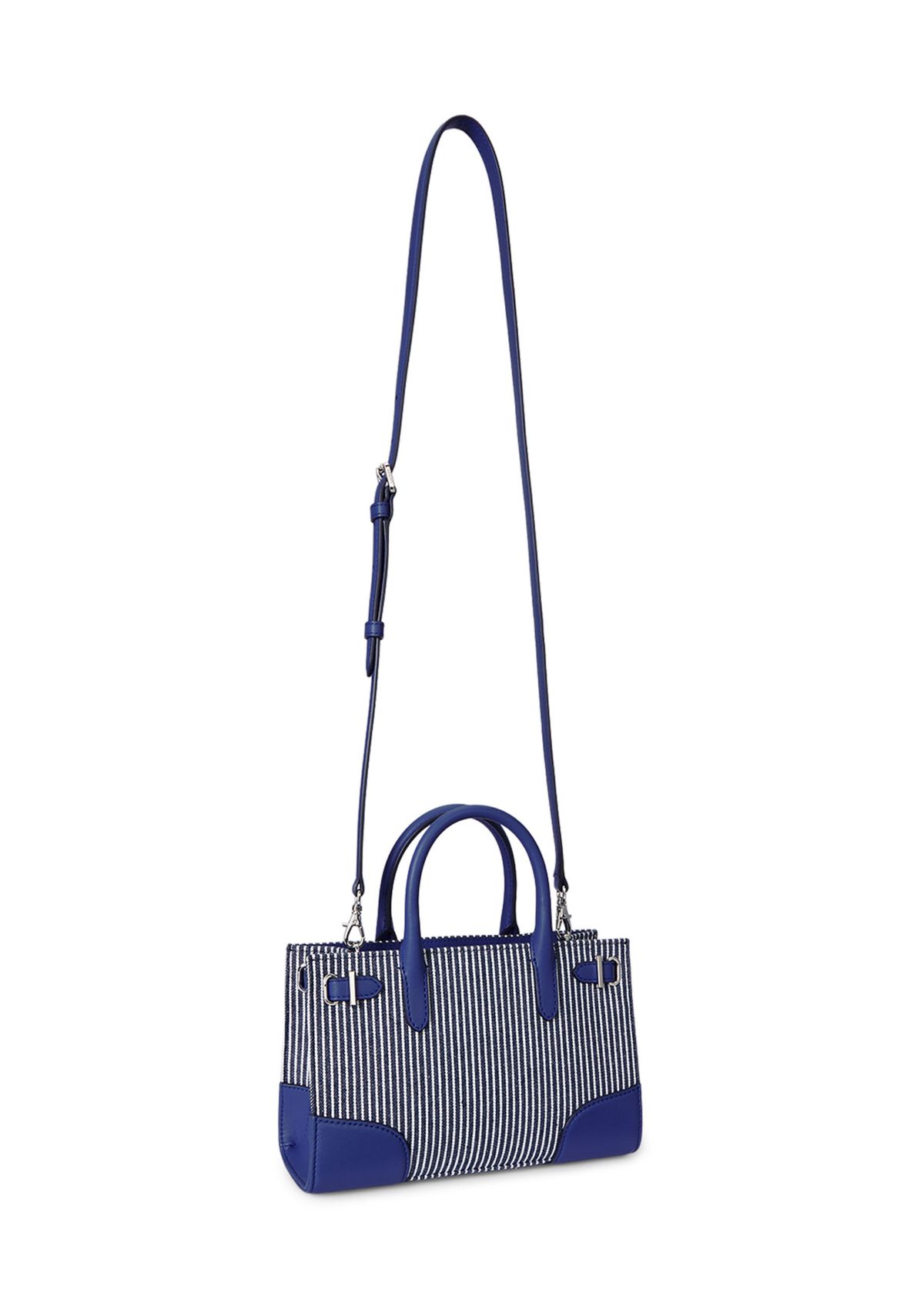 Striped Canvas Small Devyn Tote Bag