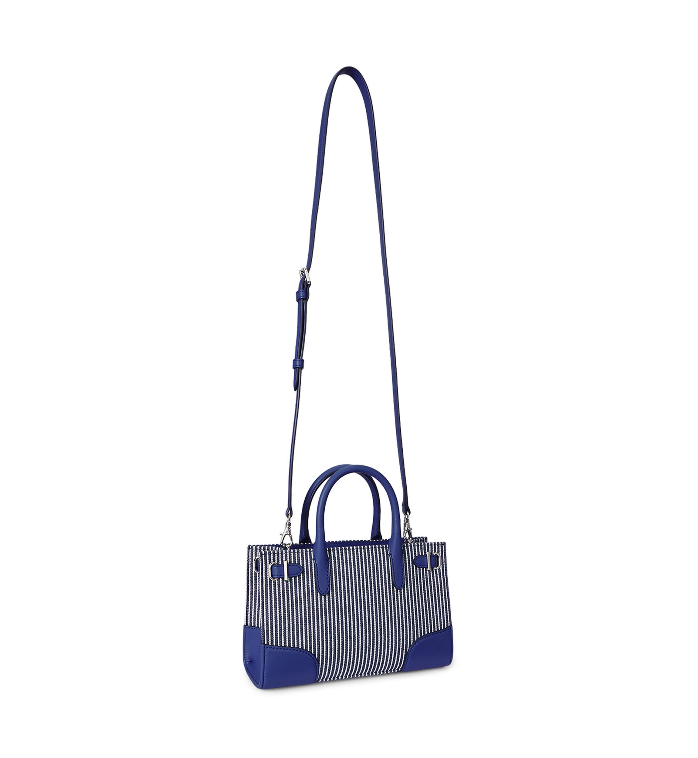 Striped Canvas Small Devyn Tote Bag