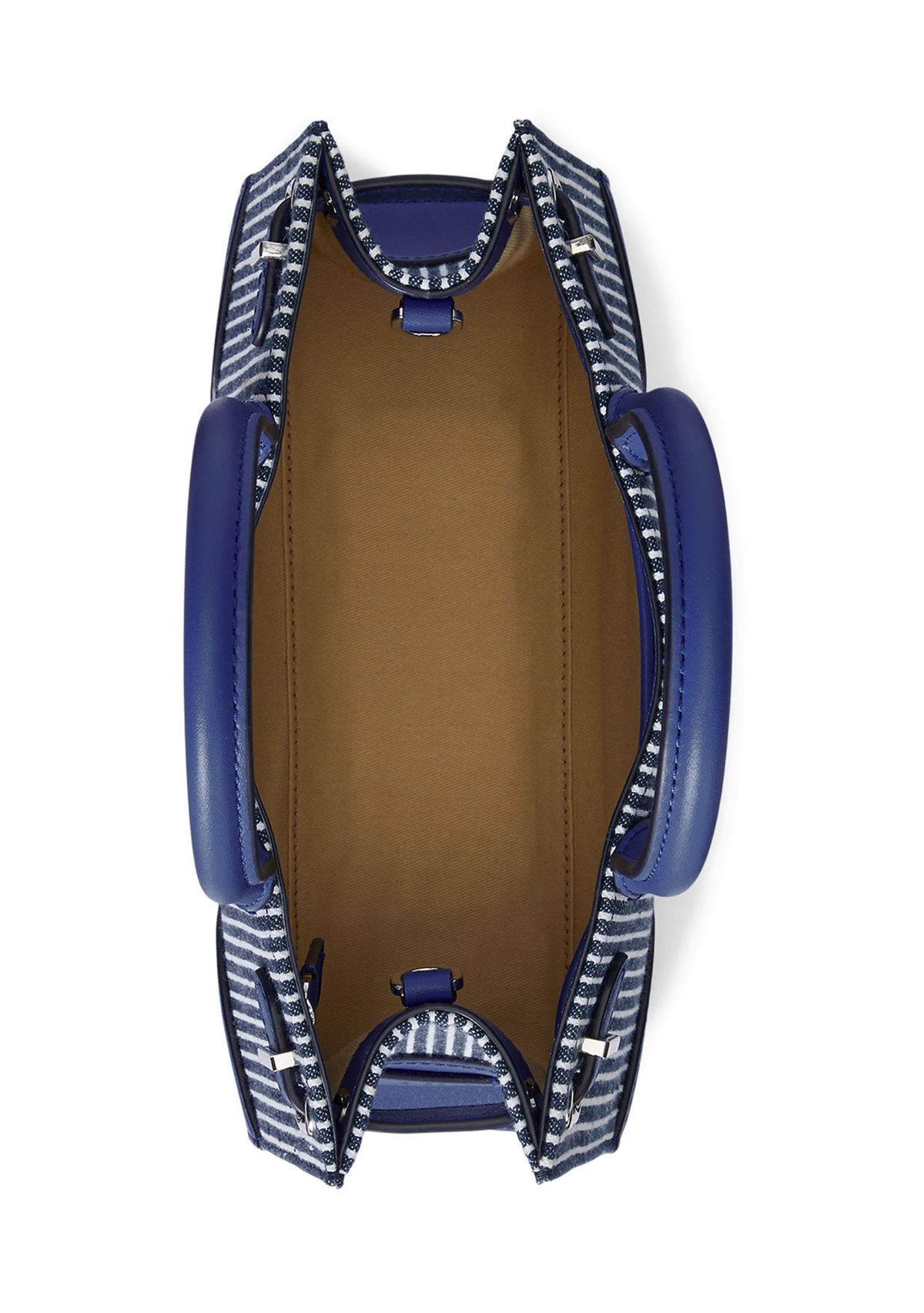 Striped Canvas Small Devyn Tote Bag