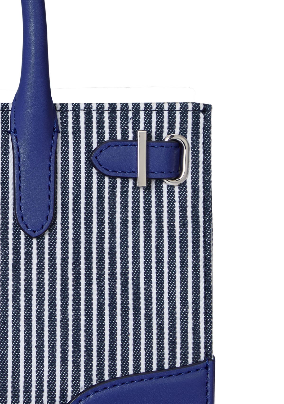 Striped Canvas Small Devyn Tote Bag