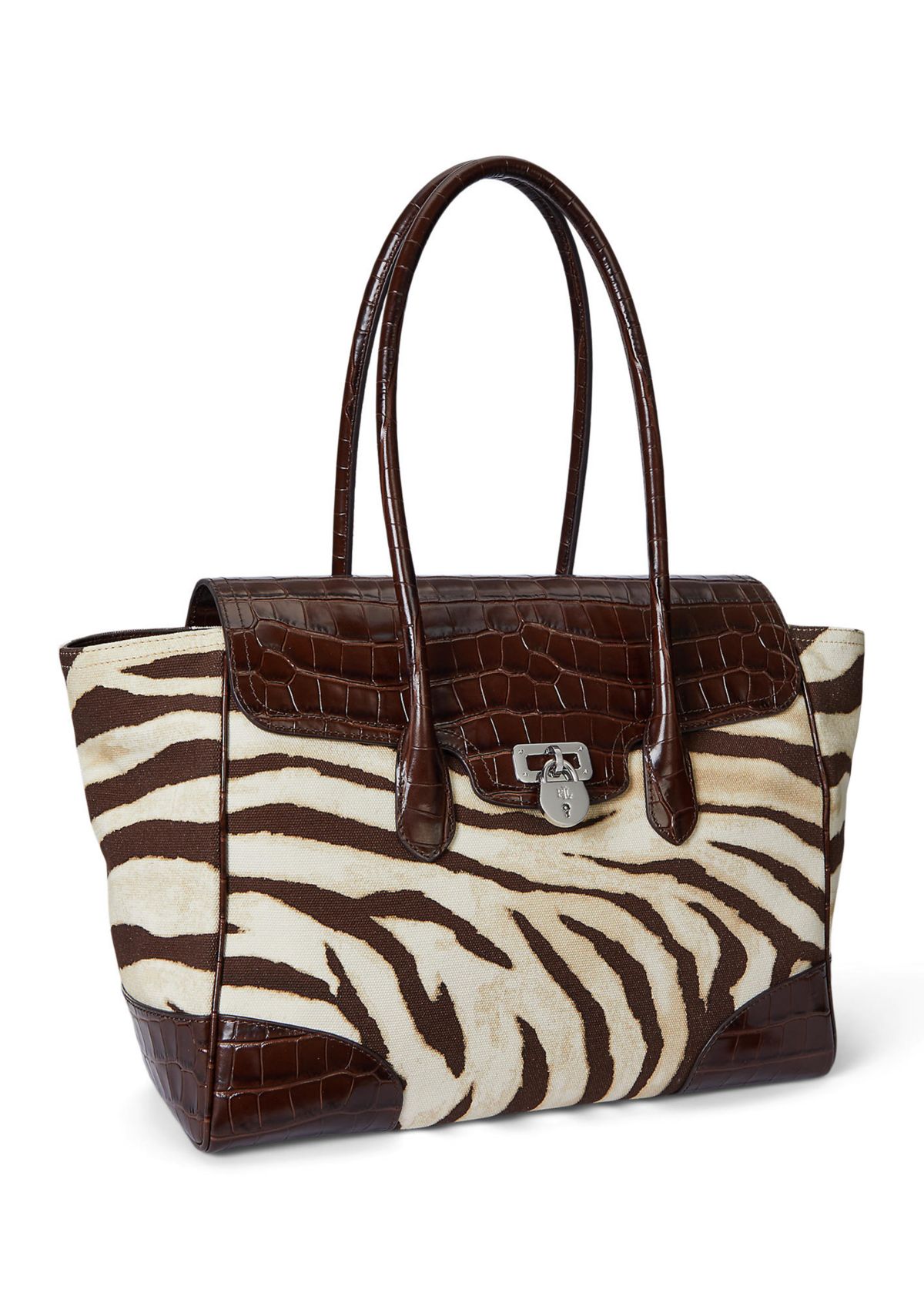 Zebra Print Canvas Large Tanner Satchel