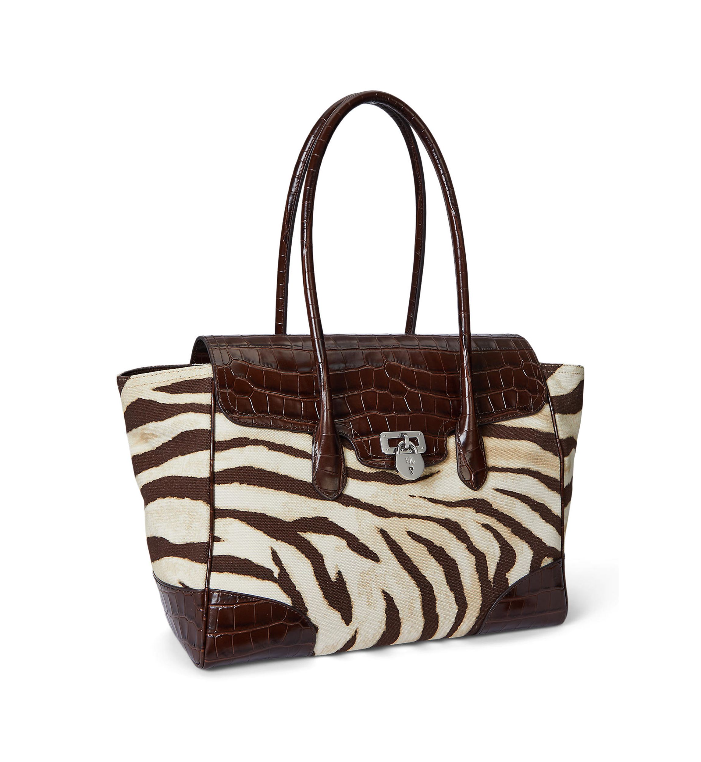 Zebra Print Canvas Large Tanner Satchel