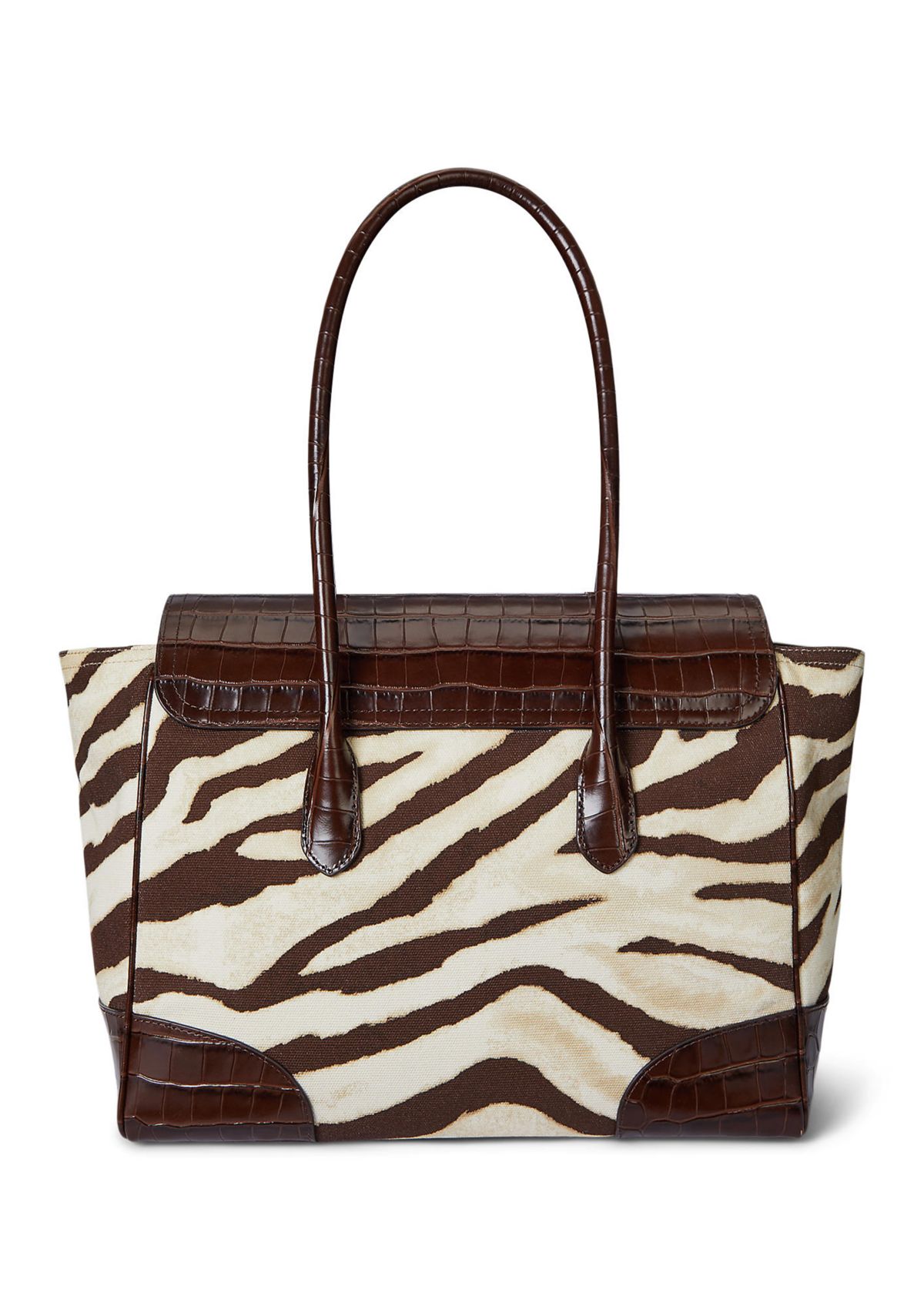 Zebra Print Canvas Large Tanner Satchel