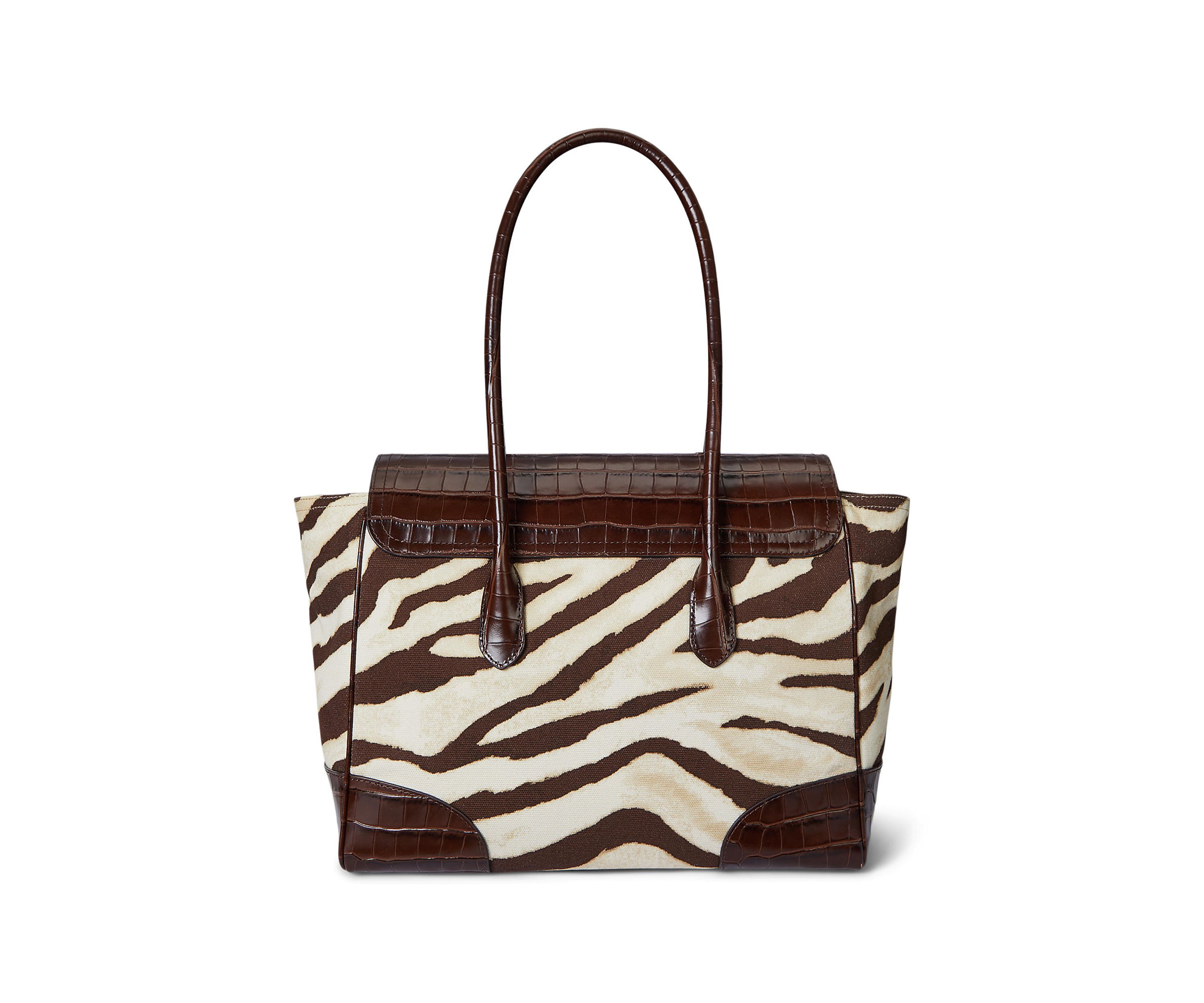 Zebra Print Canvas Large Tanner Satchel