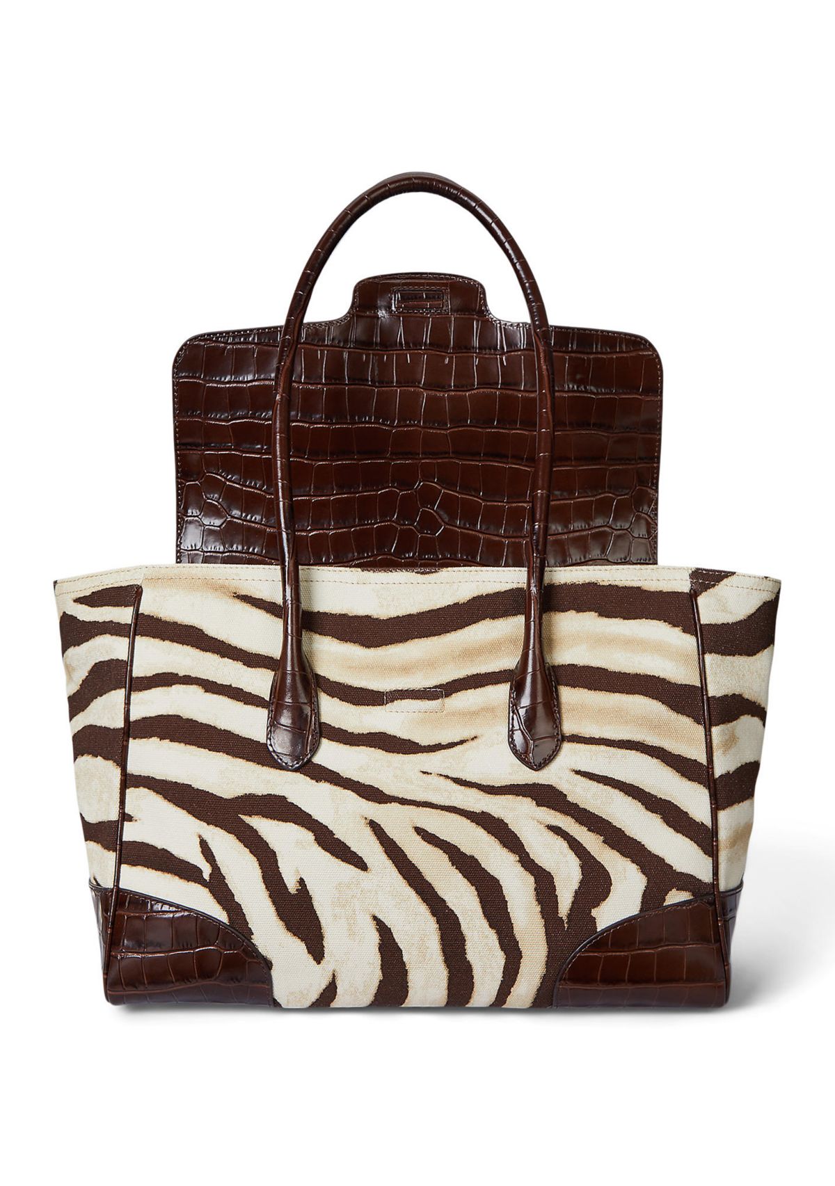 Zebra Print Canvas Large Tanner Satchel