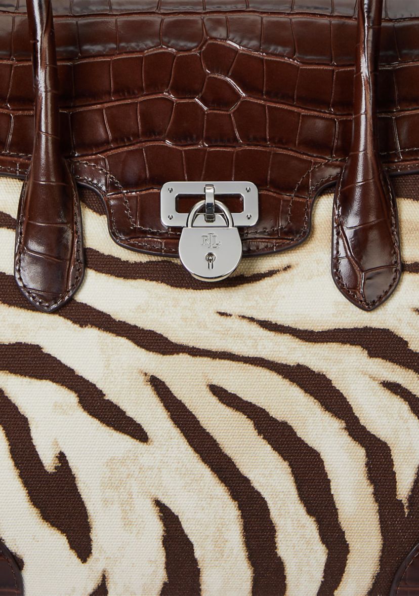 Zebra Print Canvas Large Tanner Satchel