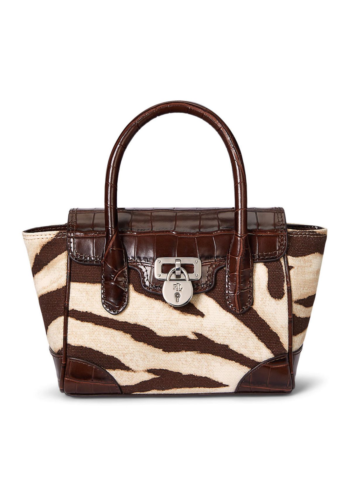 Zebra Print Canvas Small Tanner Satchel