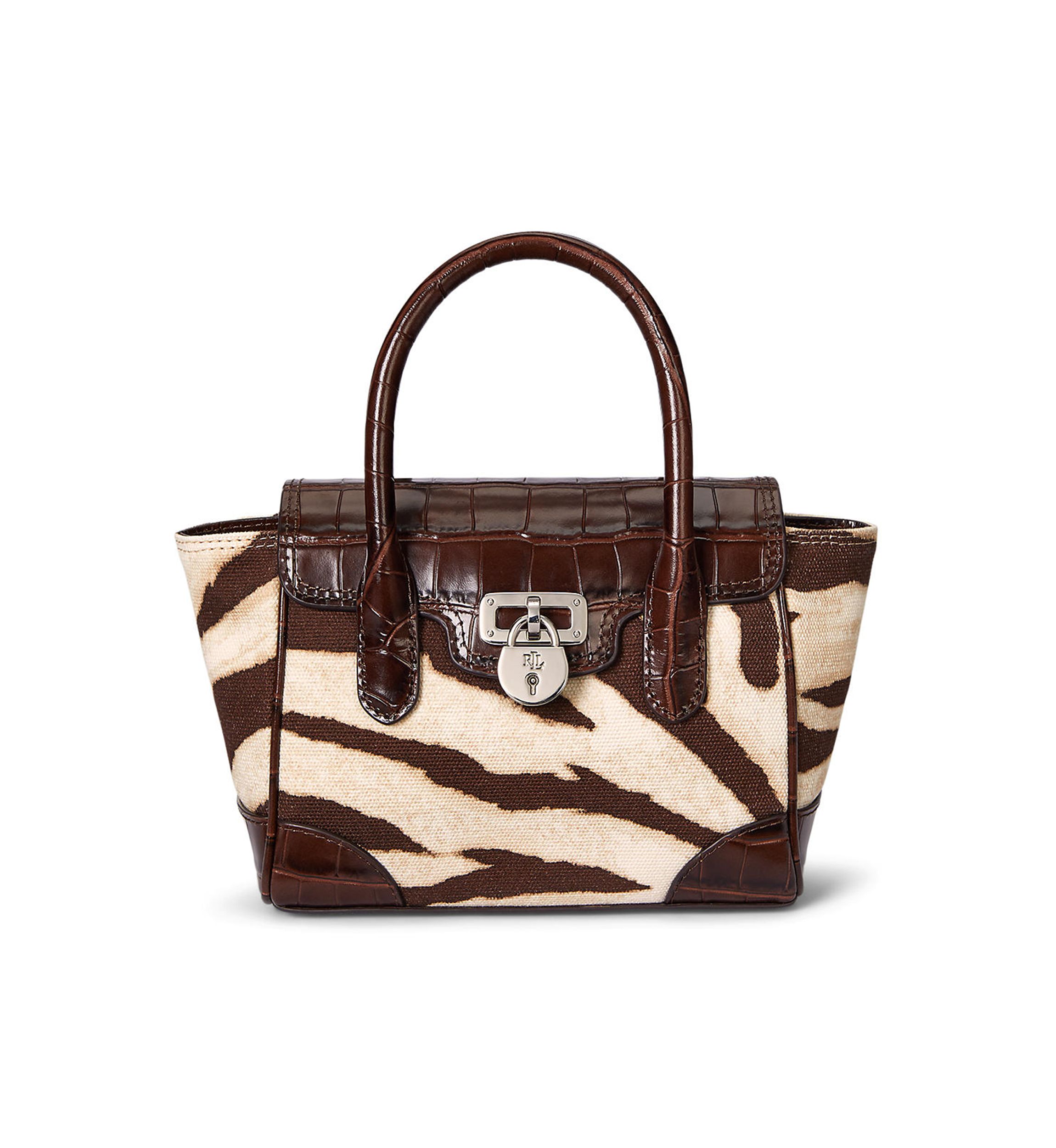 Zebra Print Canvas Small Tanner Satchel