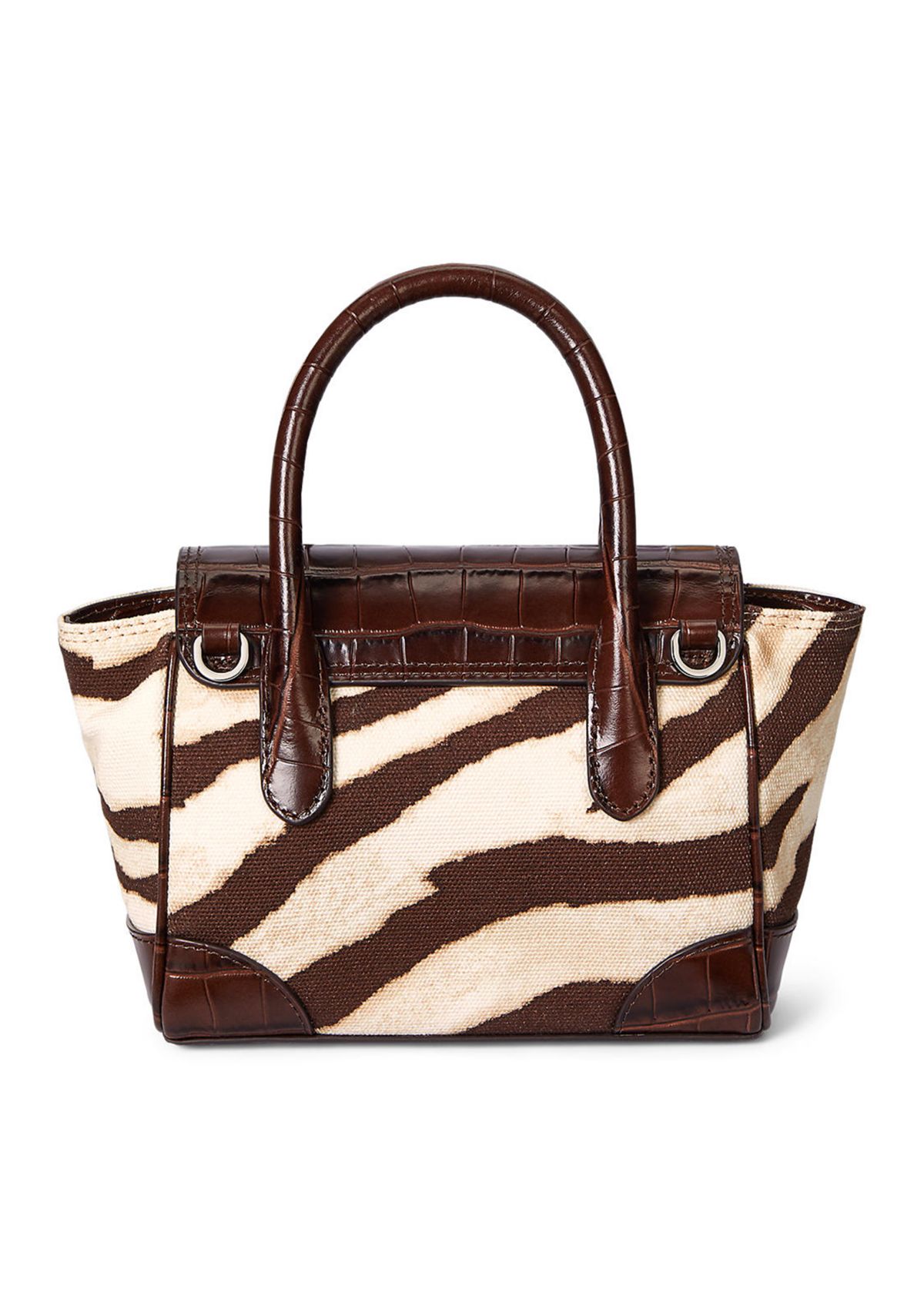 Zebra Print Canvas Small Tanner Satchel