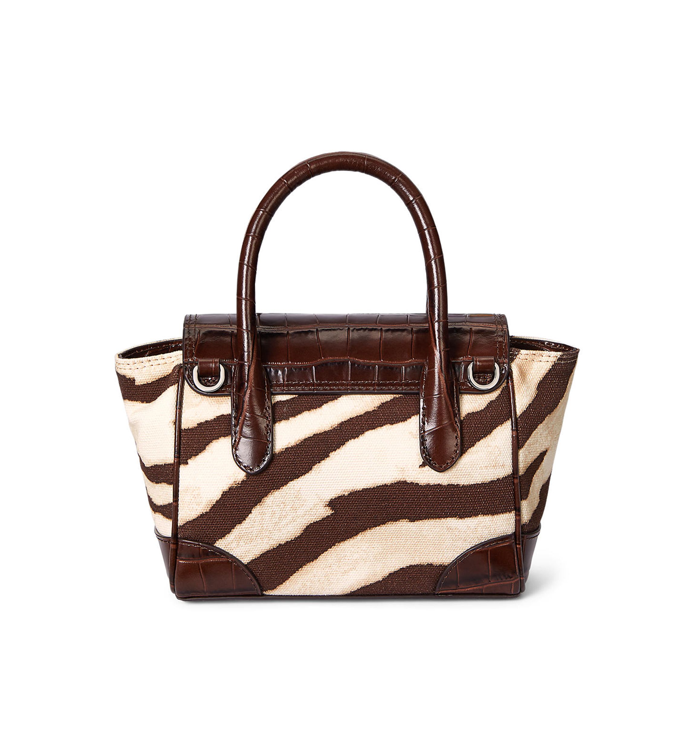 Zebra Print Canvas Small Tanner Satchel