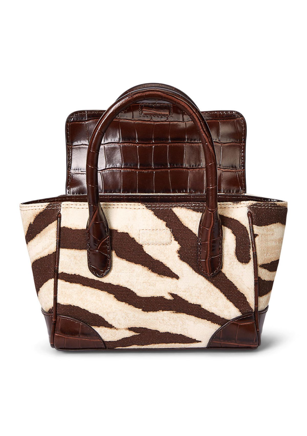 Zebra Print Canvas Small Tanner Satchel