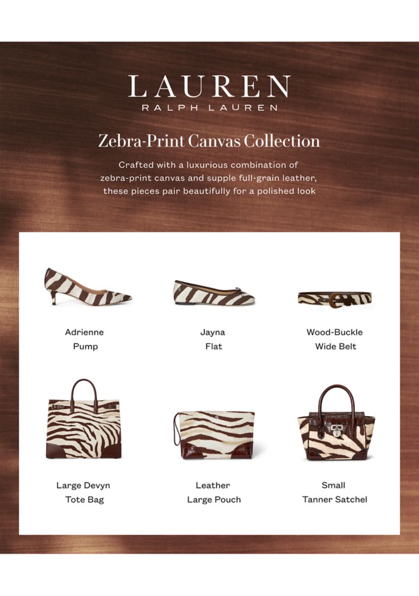 Zebra Print Canvas Small Tanner Satchel