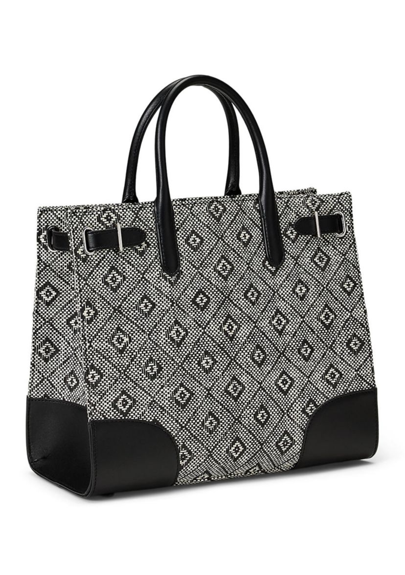 Woven Straw Medium Devyn Tote Bag