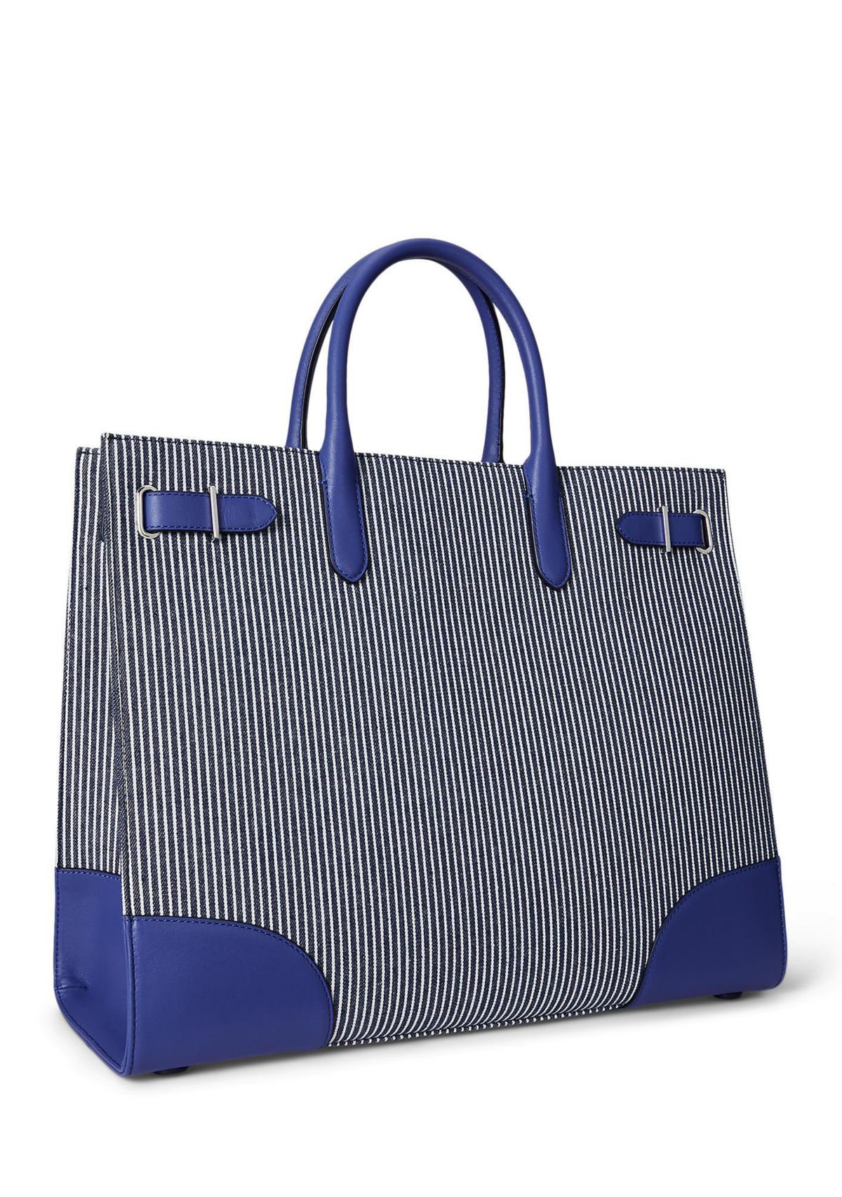 Striped Canvas Large Devyn Tote Bag