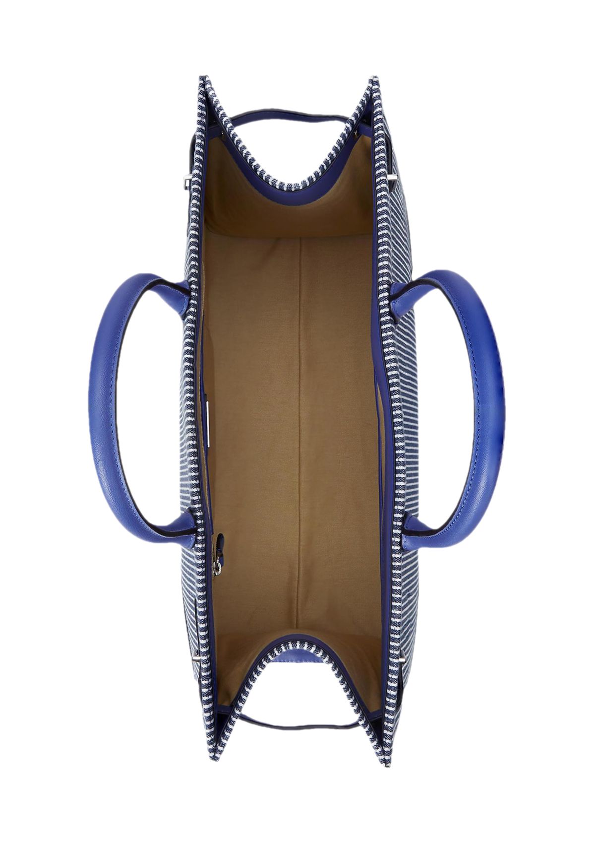 Striped Canvas Large Devyn Tote Bag