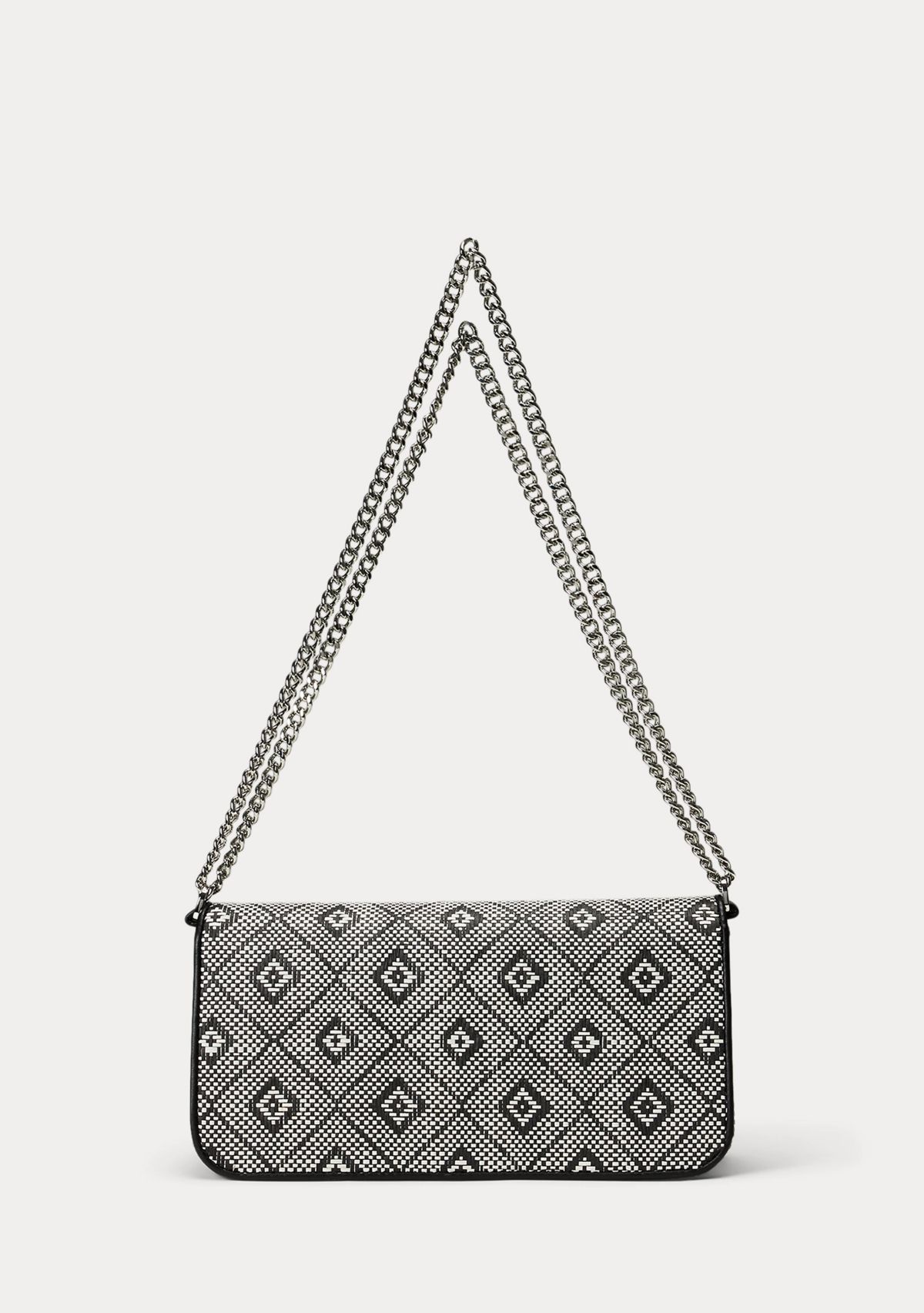 Geo-Motif Woven Straw Medium Sawyer Bag