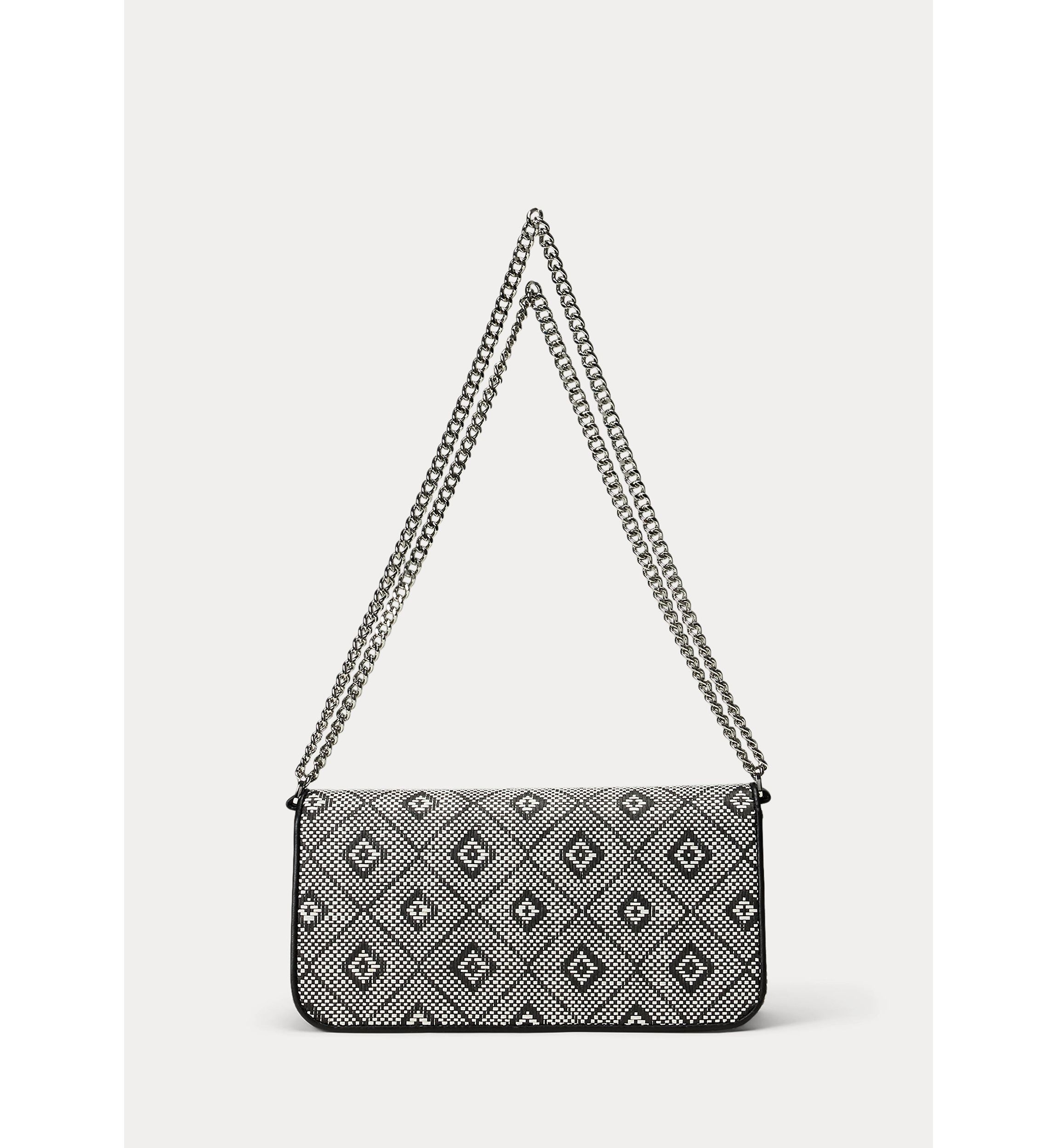 Geo-Motif Woven Straw Medium Sawyer Bag