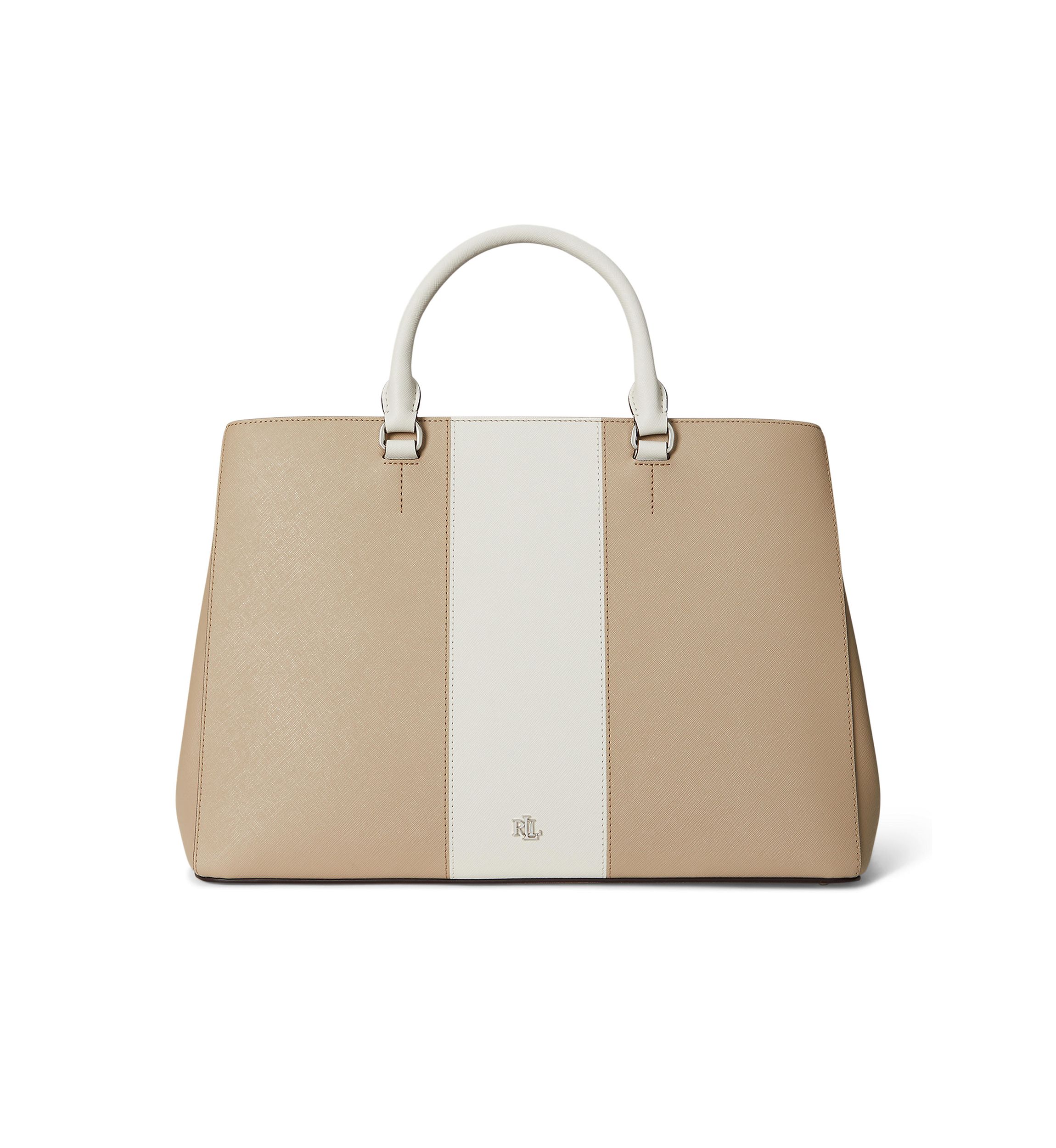Two Tone Leather Large Hanna Satchel