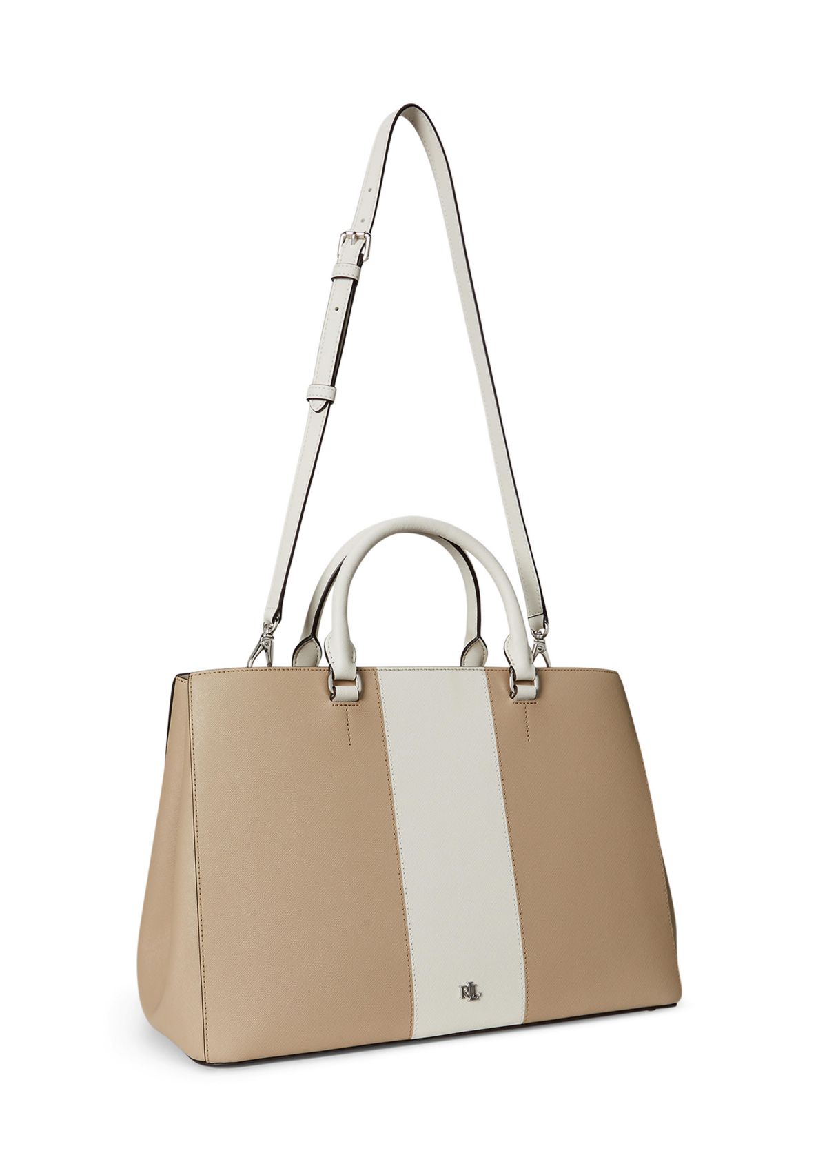 Two Tone Leather Large Hanna Satchel