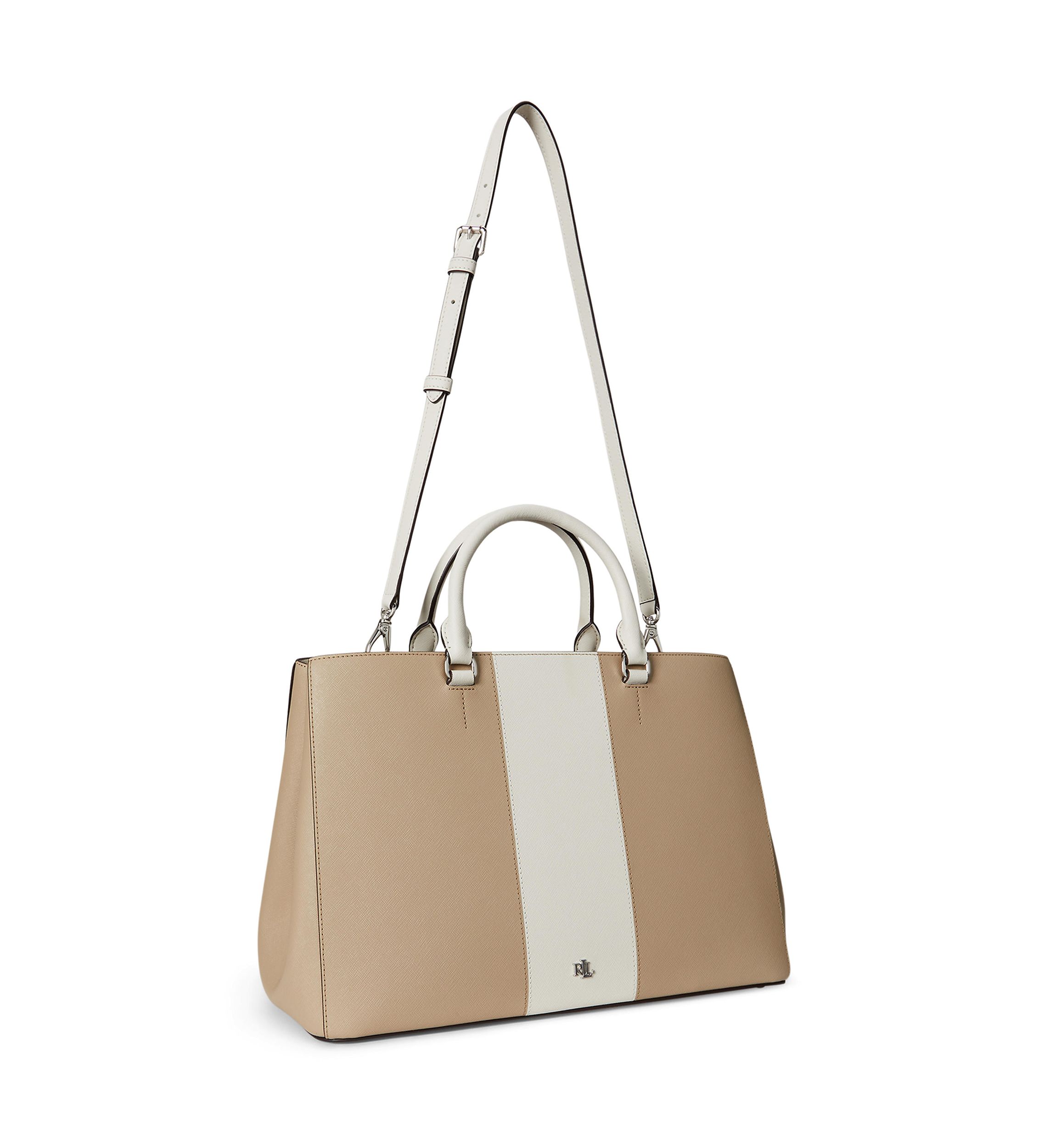 Two Tone Leather Large Hanna Satchel