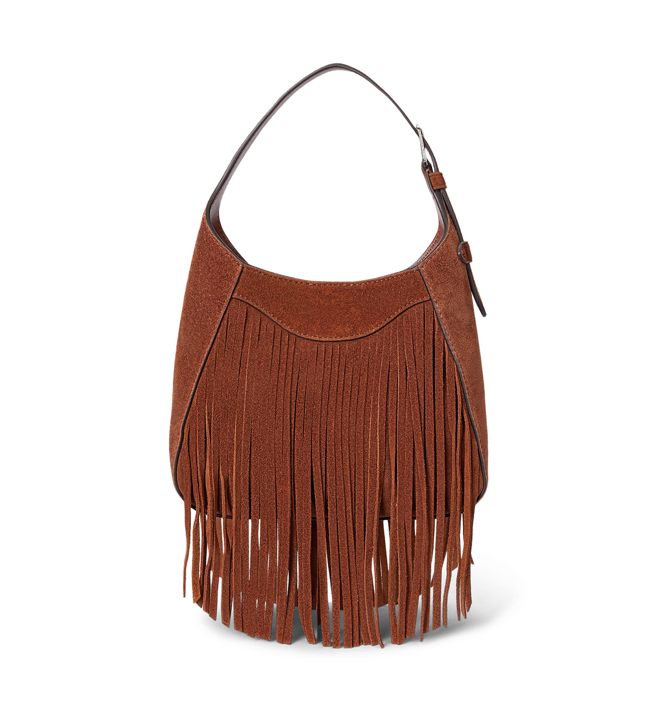 Fringe-Trim Small Tanner Shoulder Bag