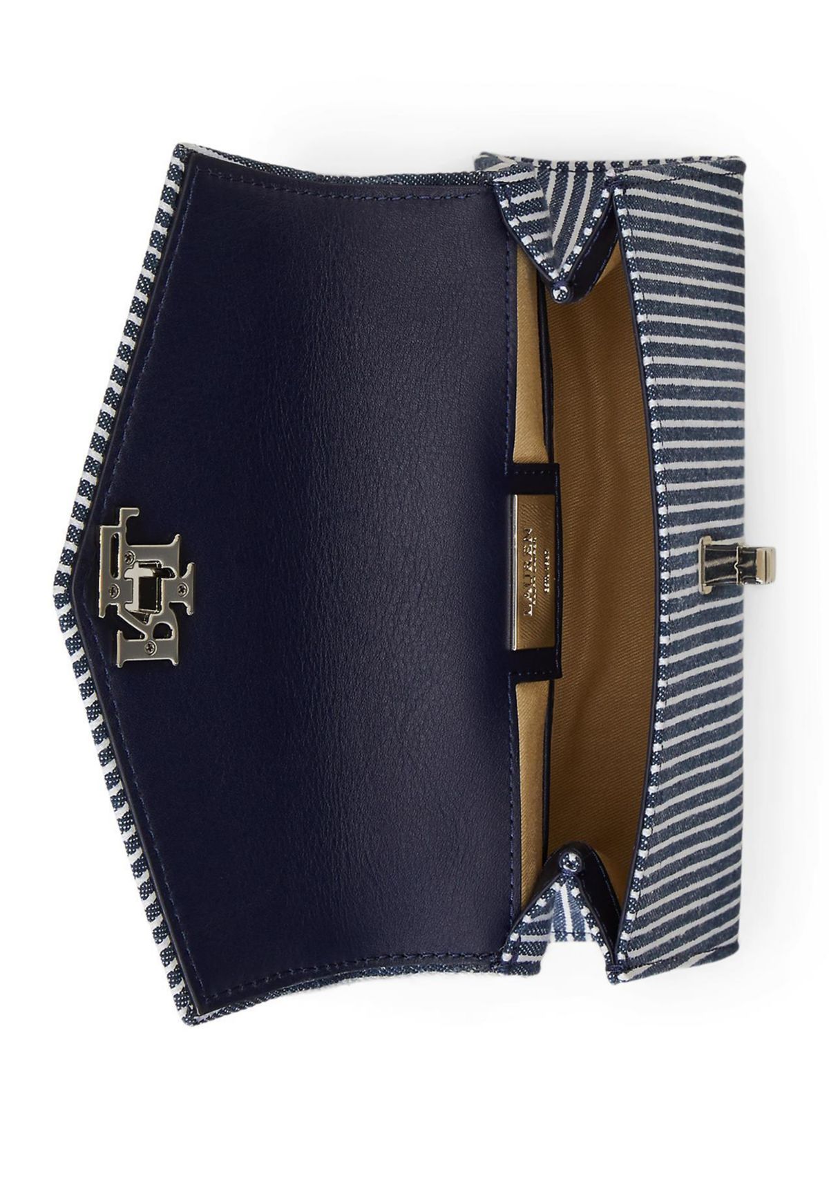 Striped Canvas Small Farrah Satchel