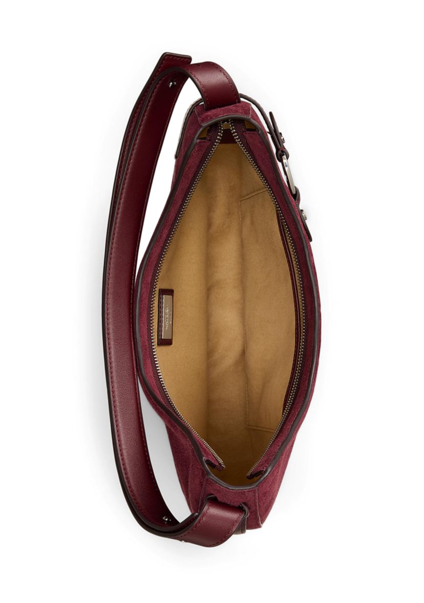 Suede Large Tasha Shoulder Bag