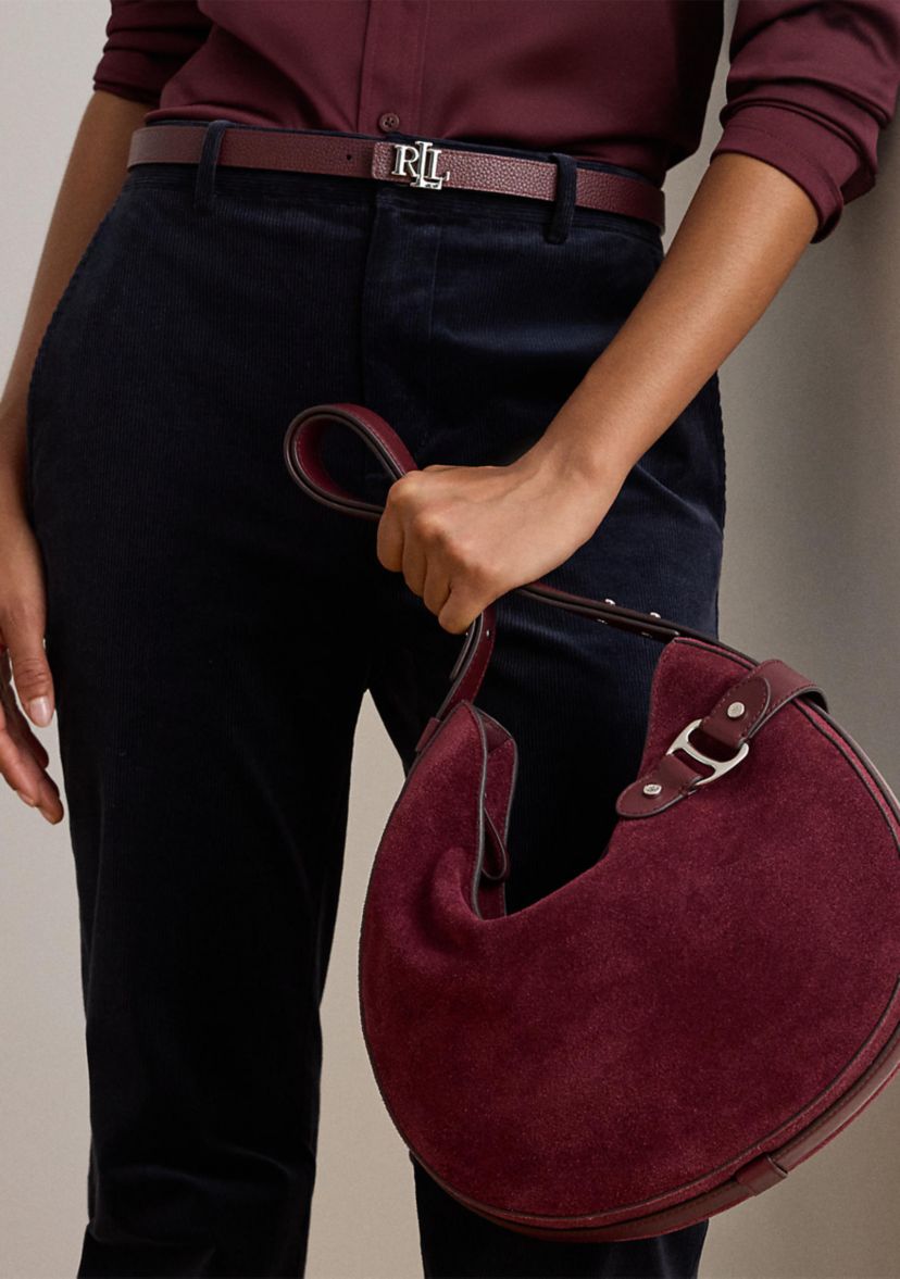 Suede Large Tasha Shoulder Bag