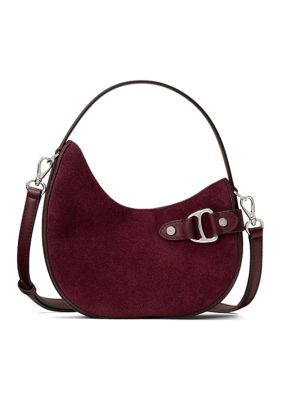Lauren Ralph Lauren Suede Small Tasha Crossbody Bag
