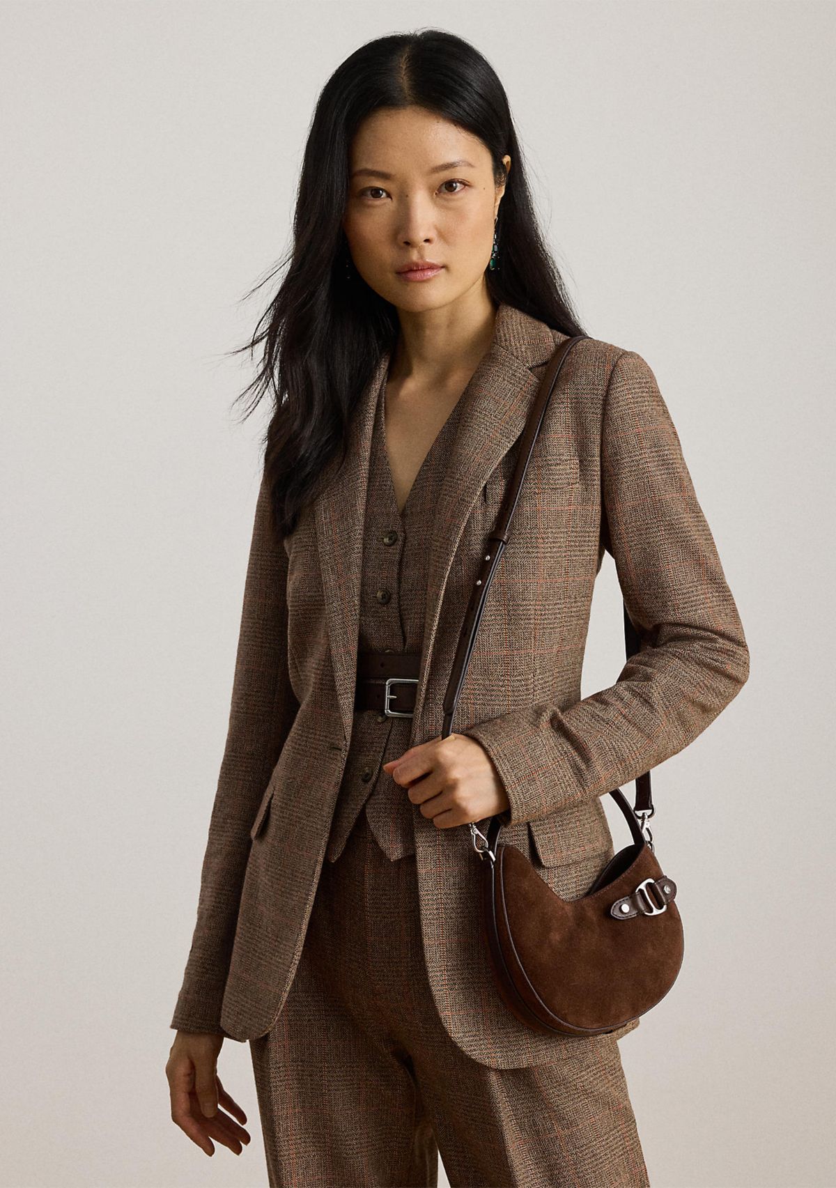 Suede Small Tasha Crossbody Bag