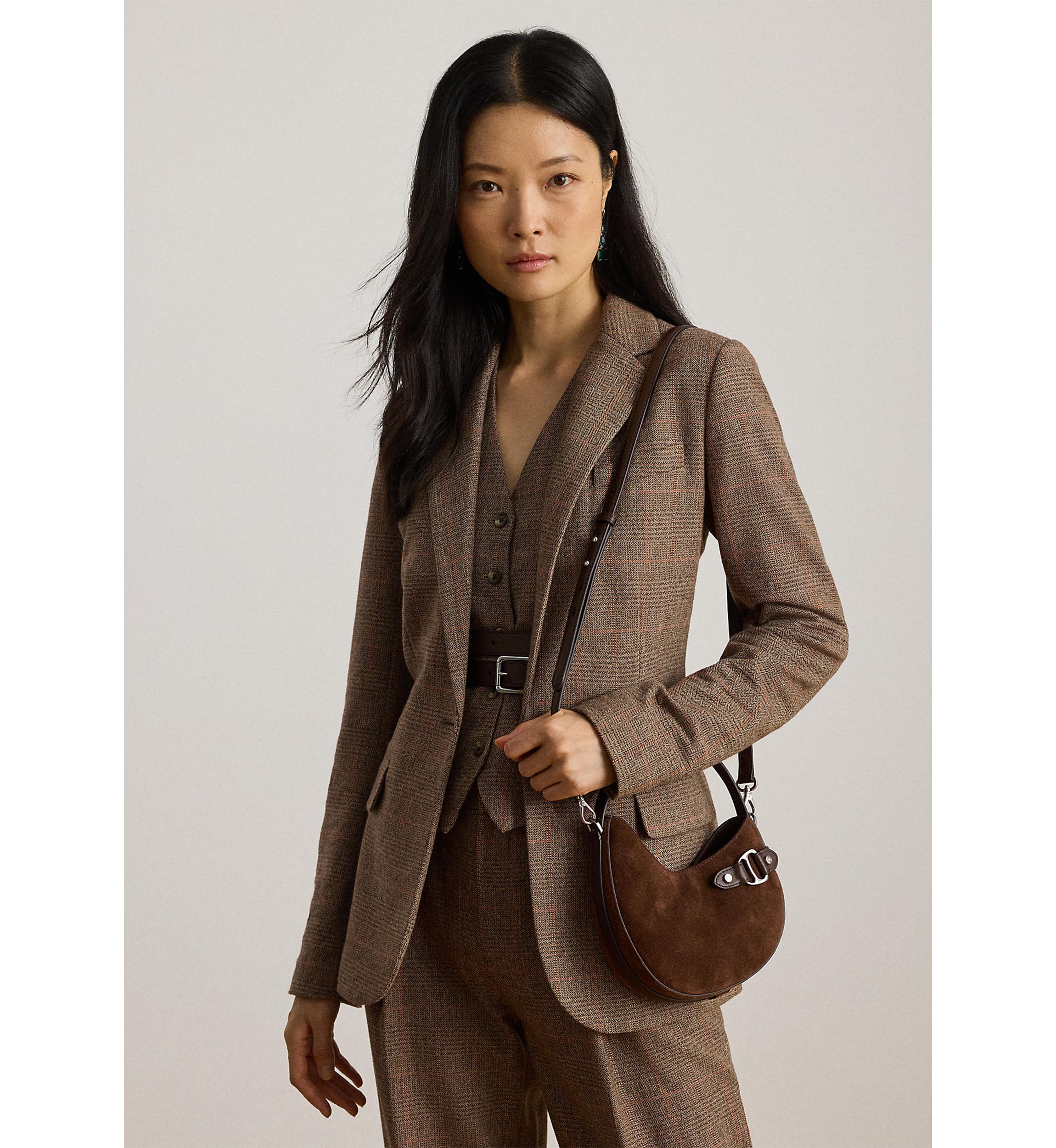 Suede Small Tasha Crossbody Bag