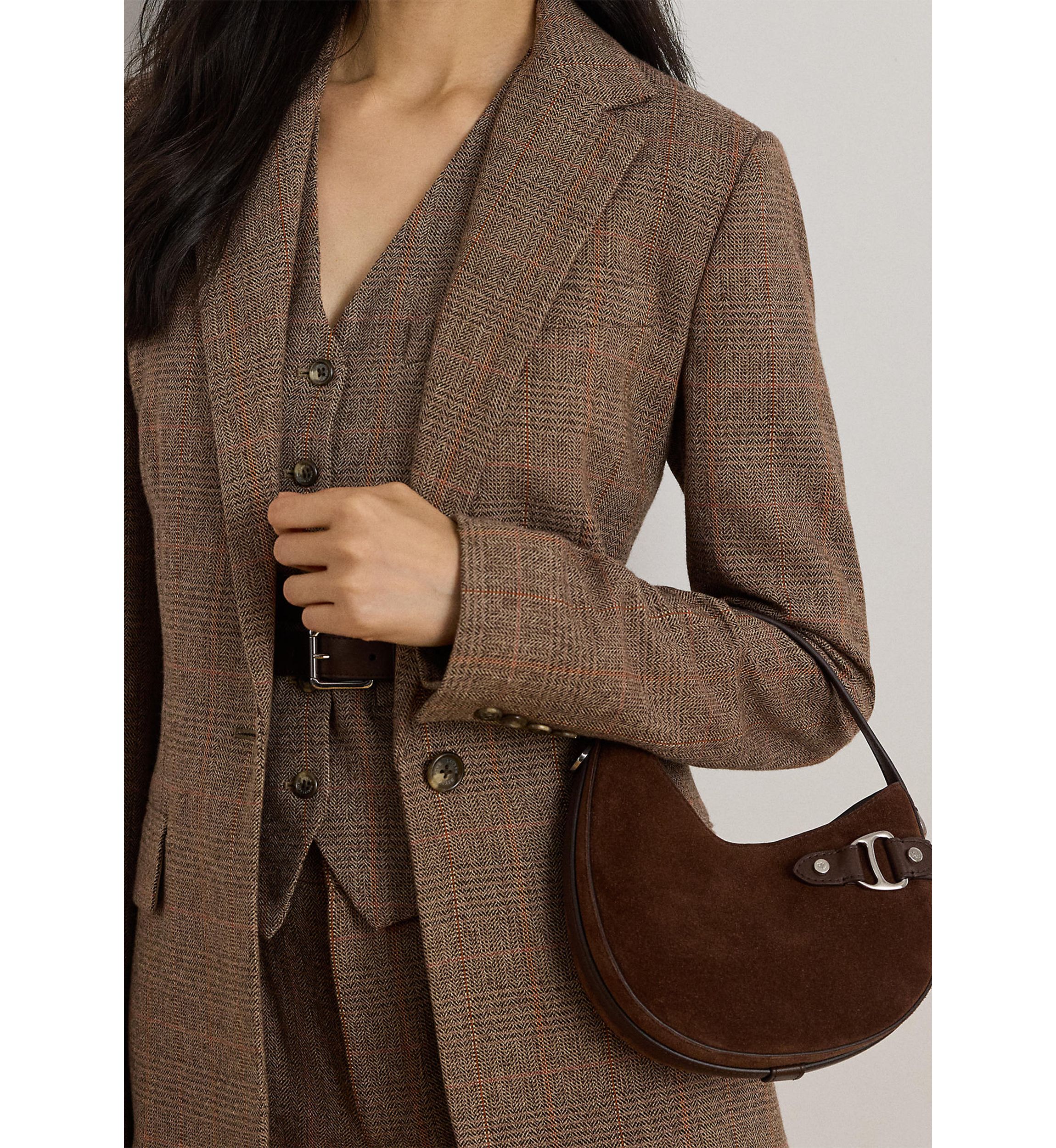 Suede Small Tasha Crossbody Bag