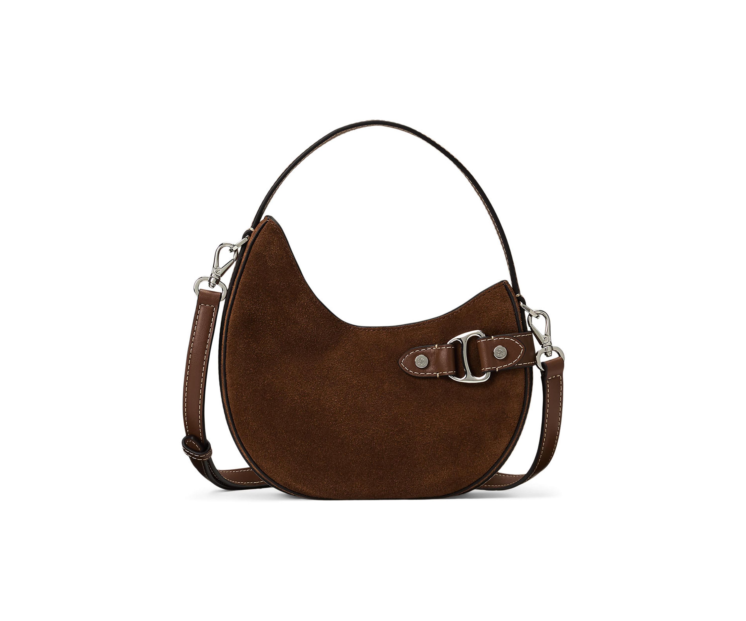 Suede Small Tasha Crossbody Bag