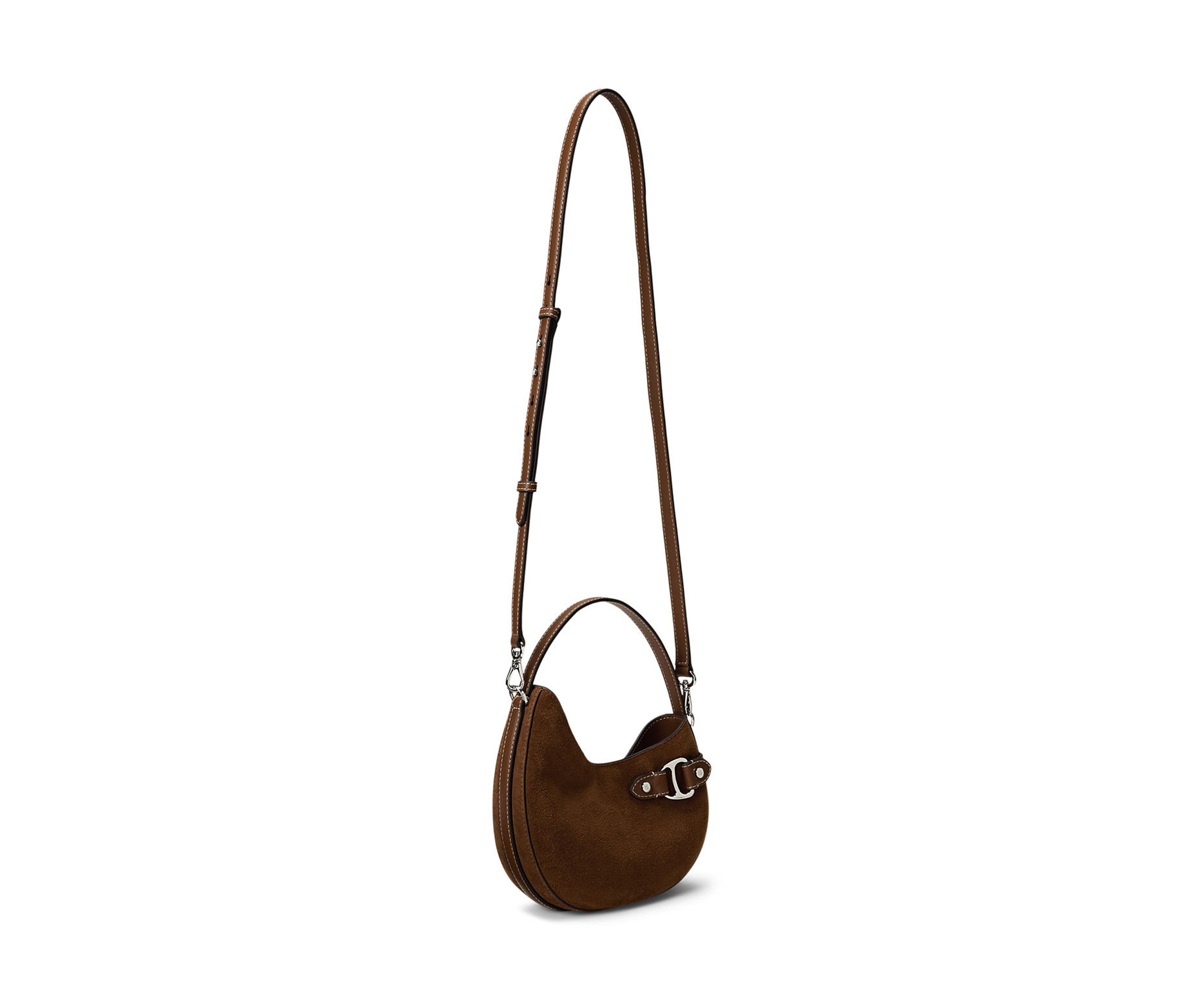 Suede Small Tasha Crossbody Bag