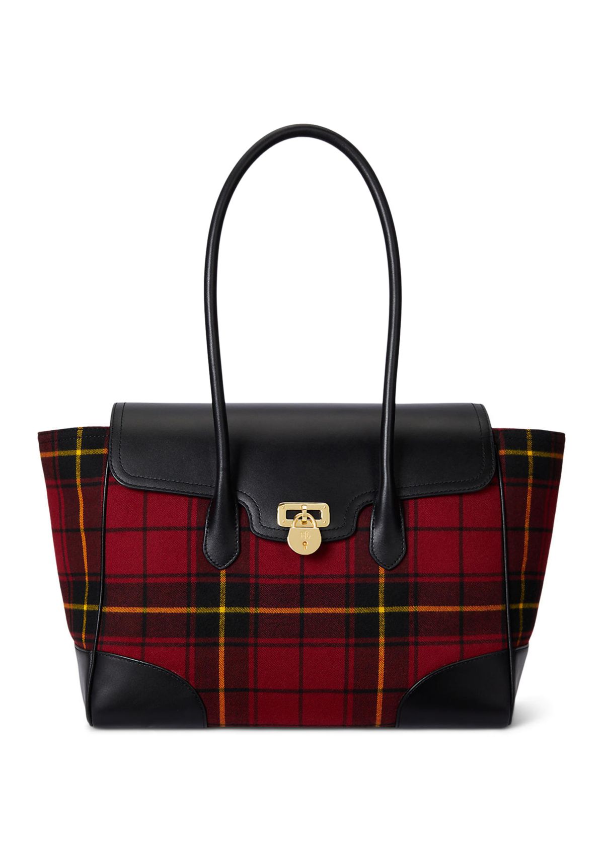 Plaid Twill Large Tanner Satchel