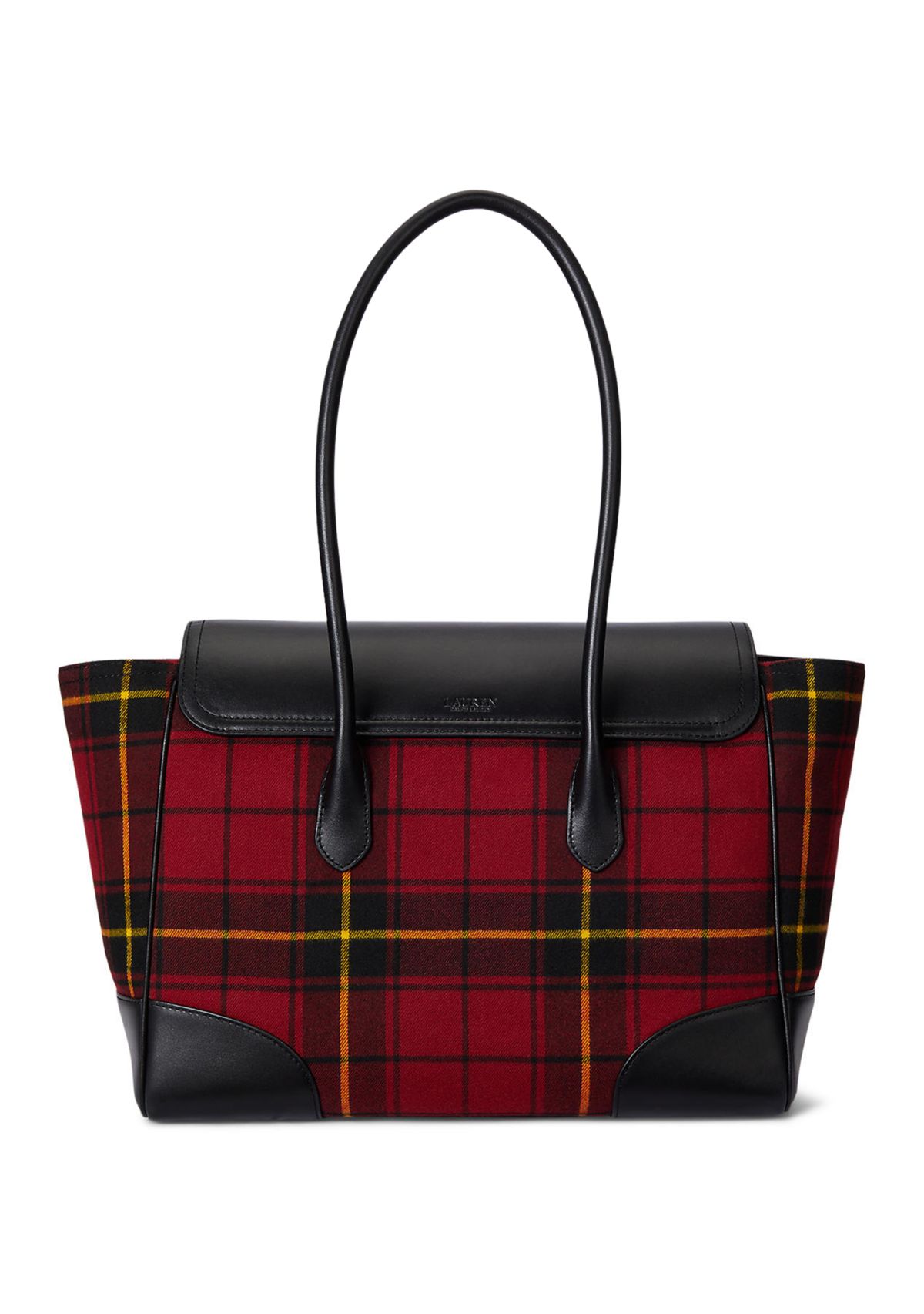 Plaid Twill Large Tanner Satchel