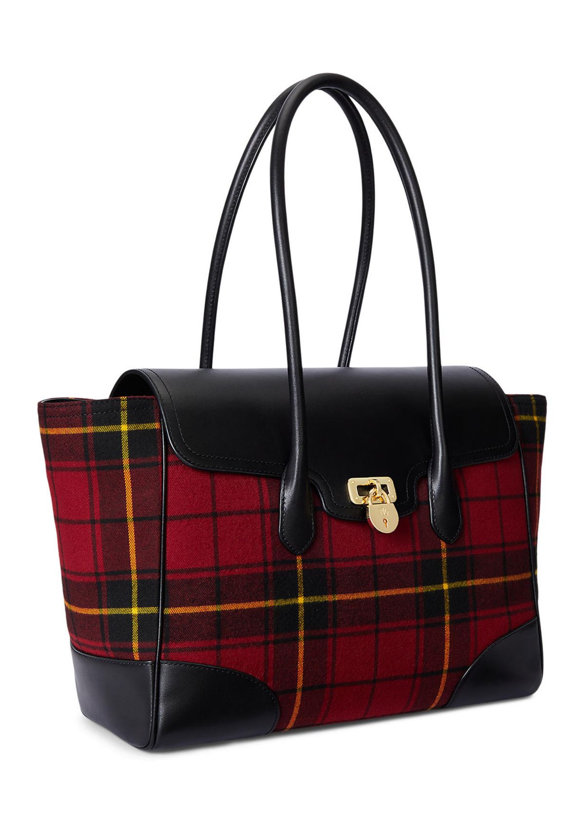 Plaid Twill Large Tanner Satchel