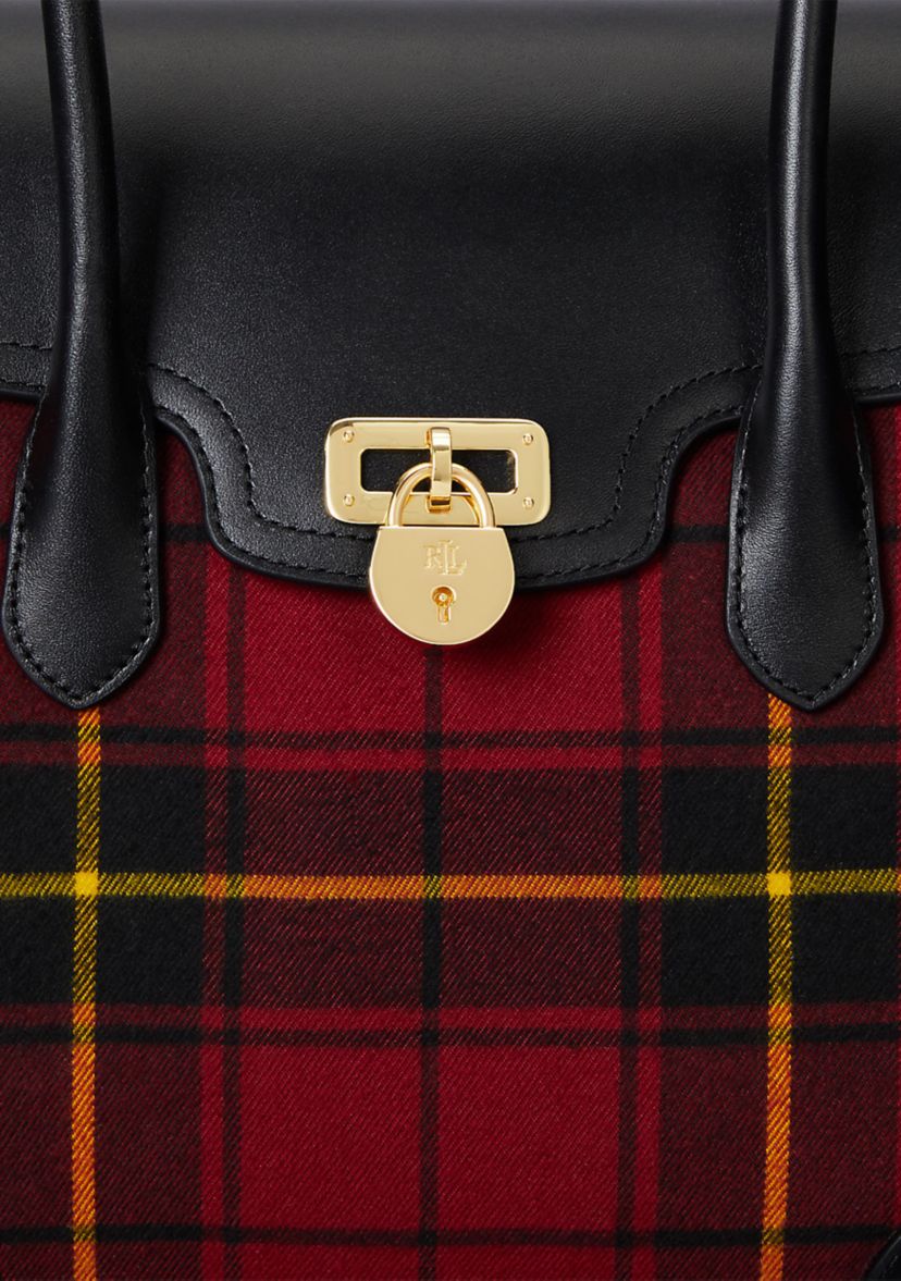 Plaid Twill Large Tanner Satchel