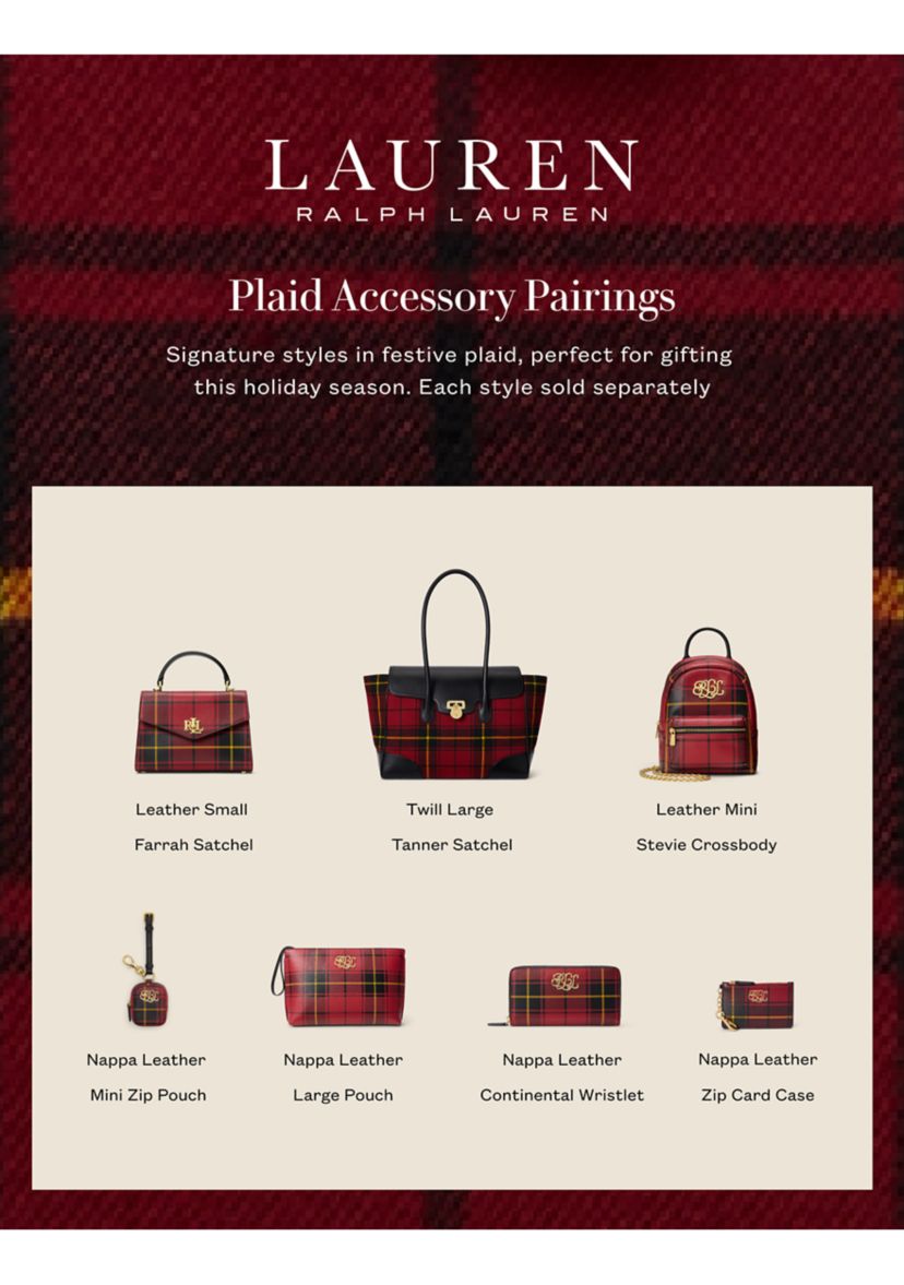 Plaid Twill Large Tanner Satchel