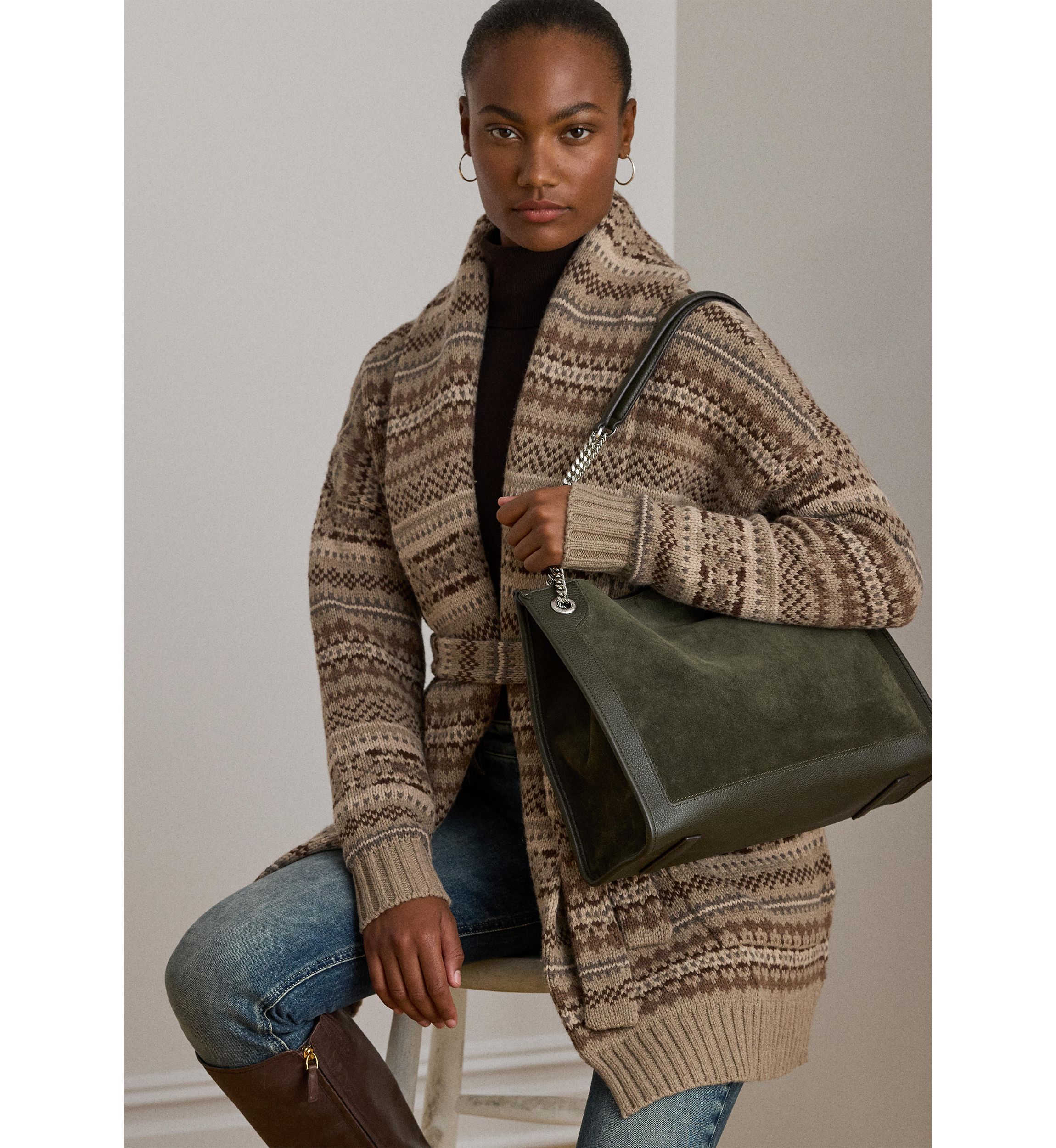 Suede & Leather Large Bradley Tote Bag