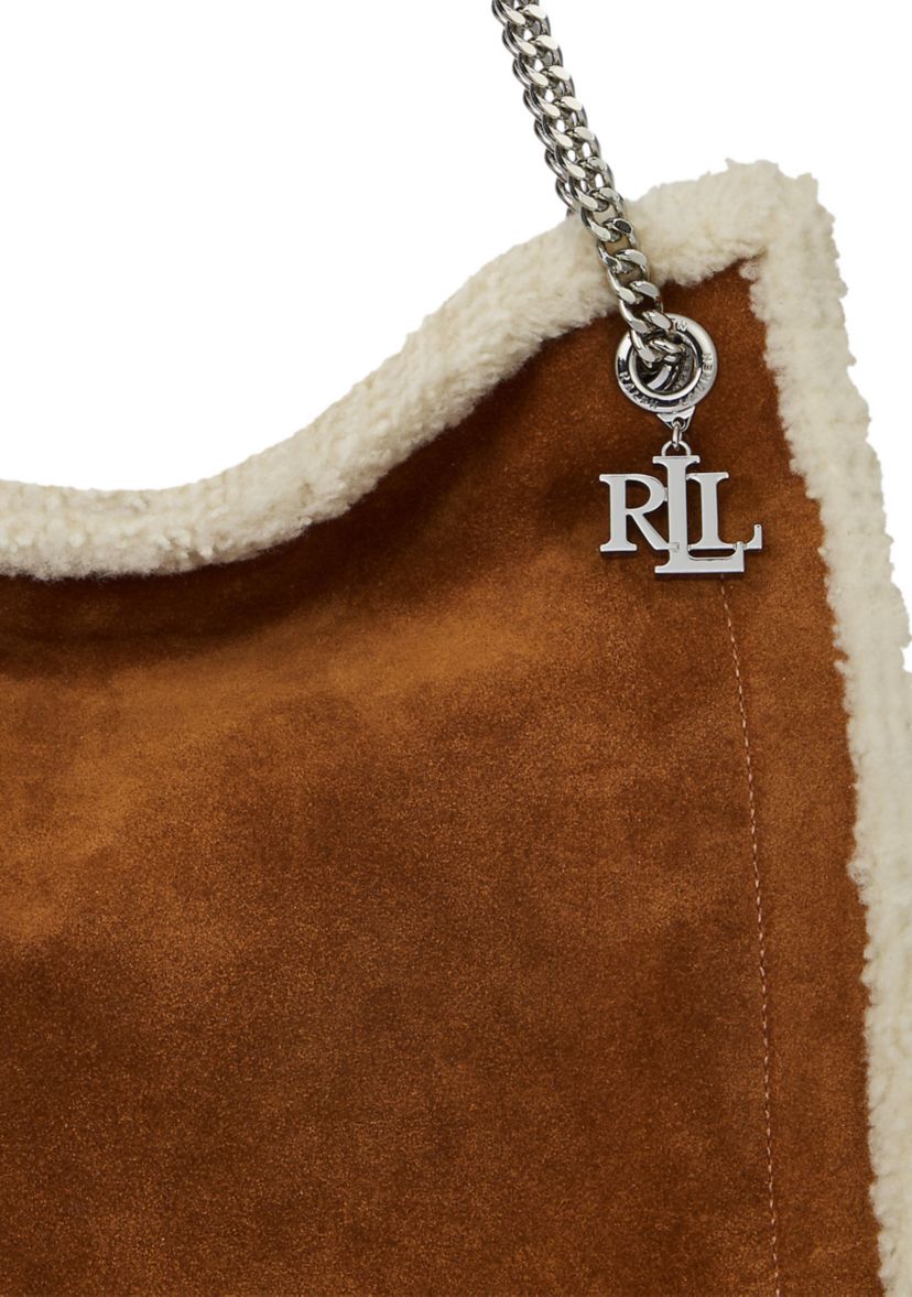 Shearling-Trim Large Bradley Tote Bag