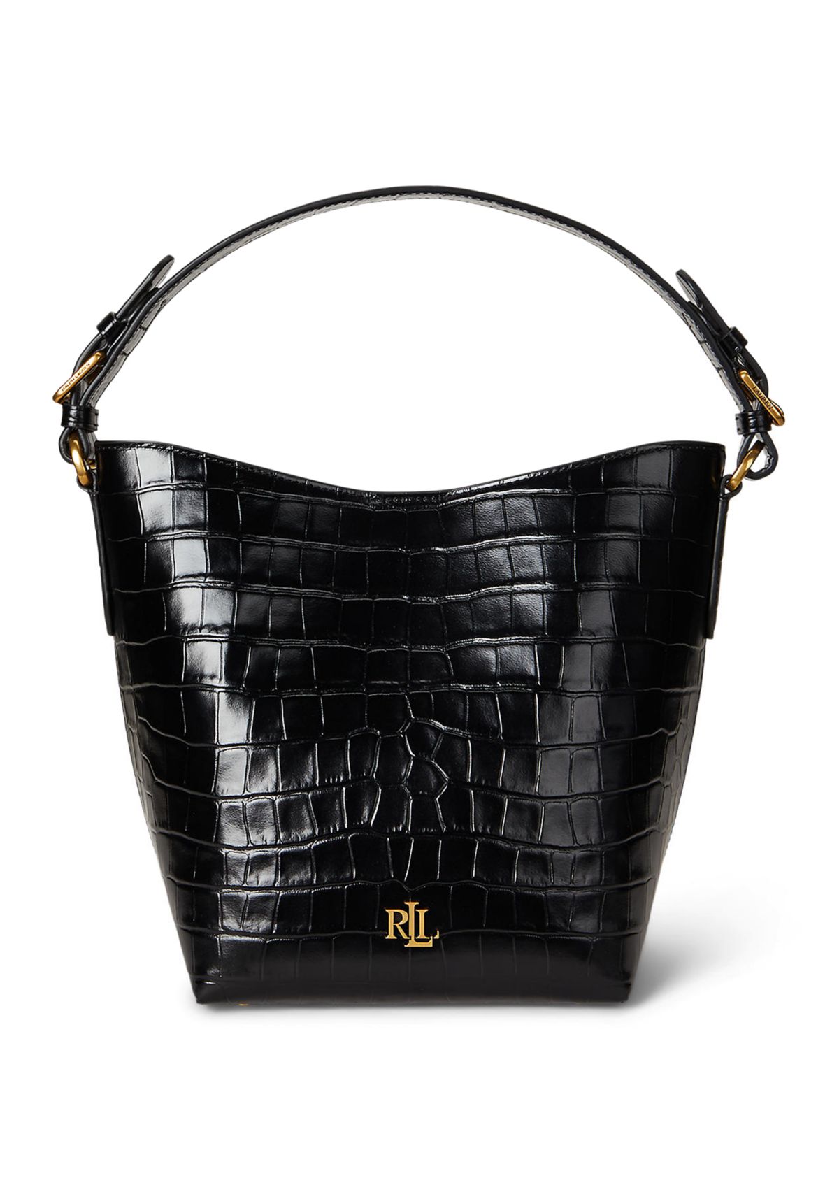 Croc-Embossed Medium Witley Bucket Bag