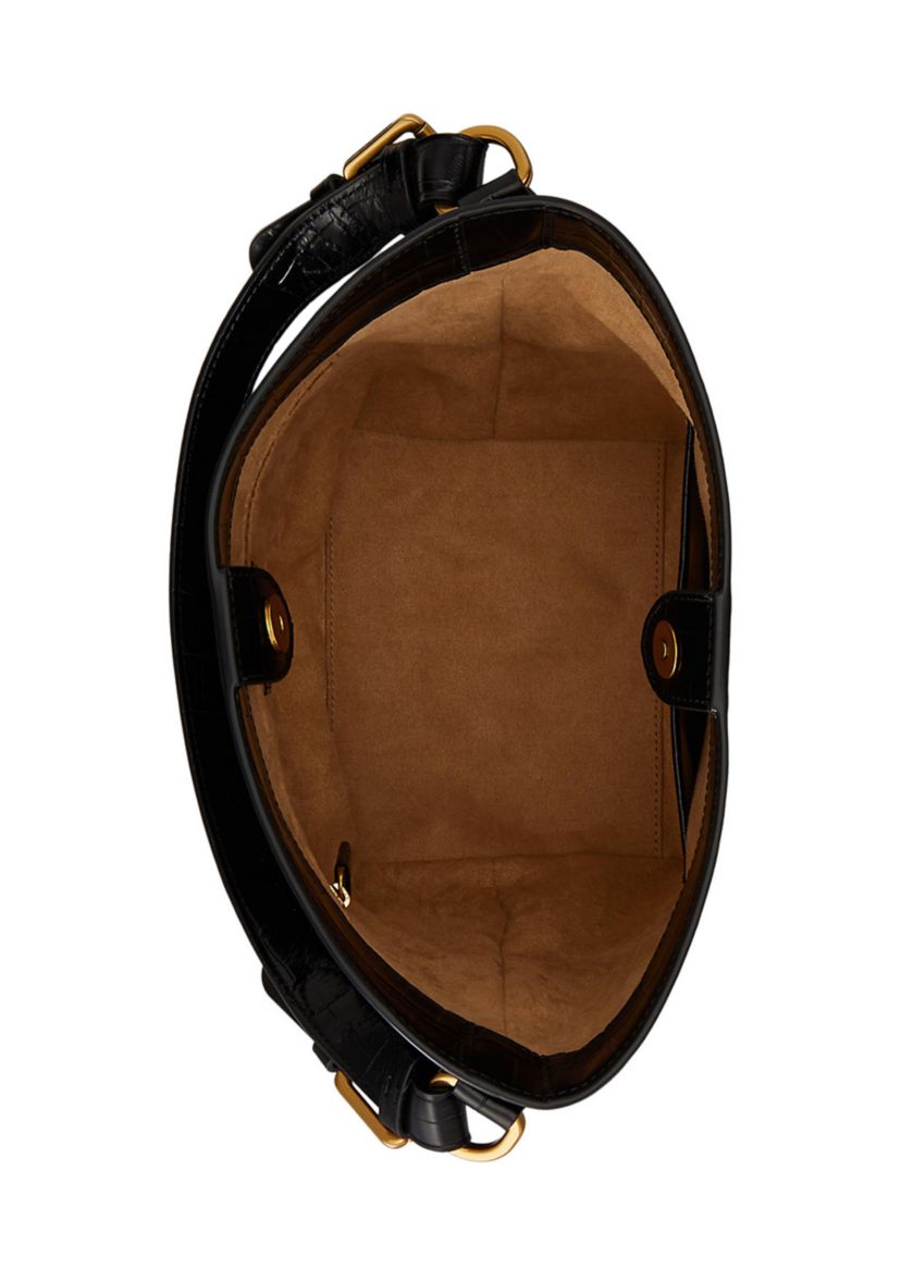 Croc-Embossed Medium Witley Bucket Bag