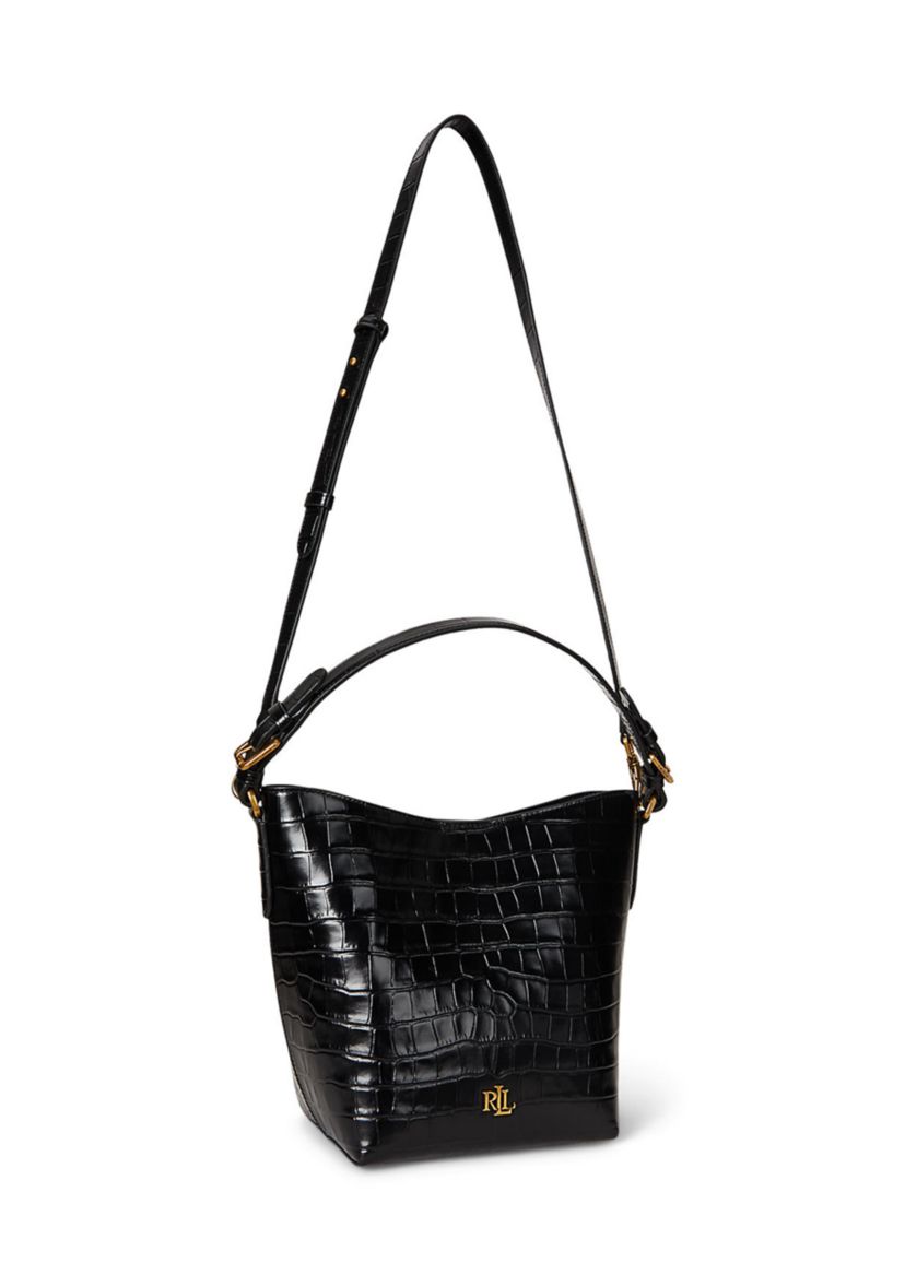 Croc-Embossed Medium Witley Bucket Bag