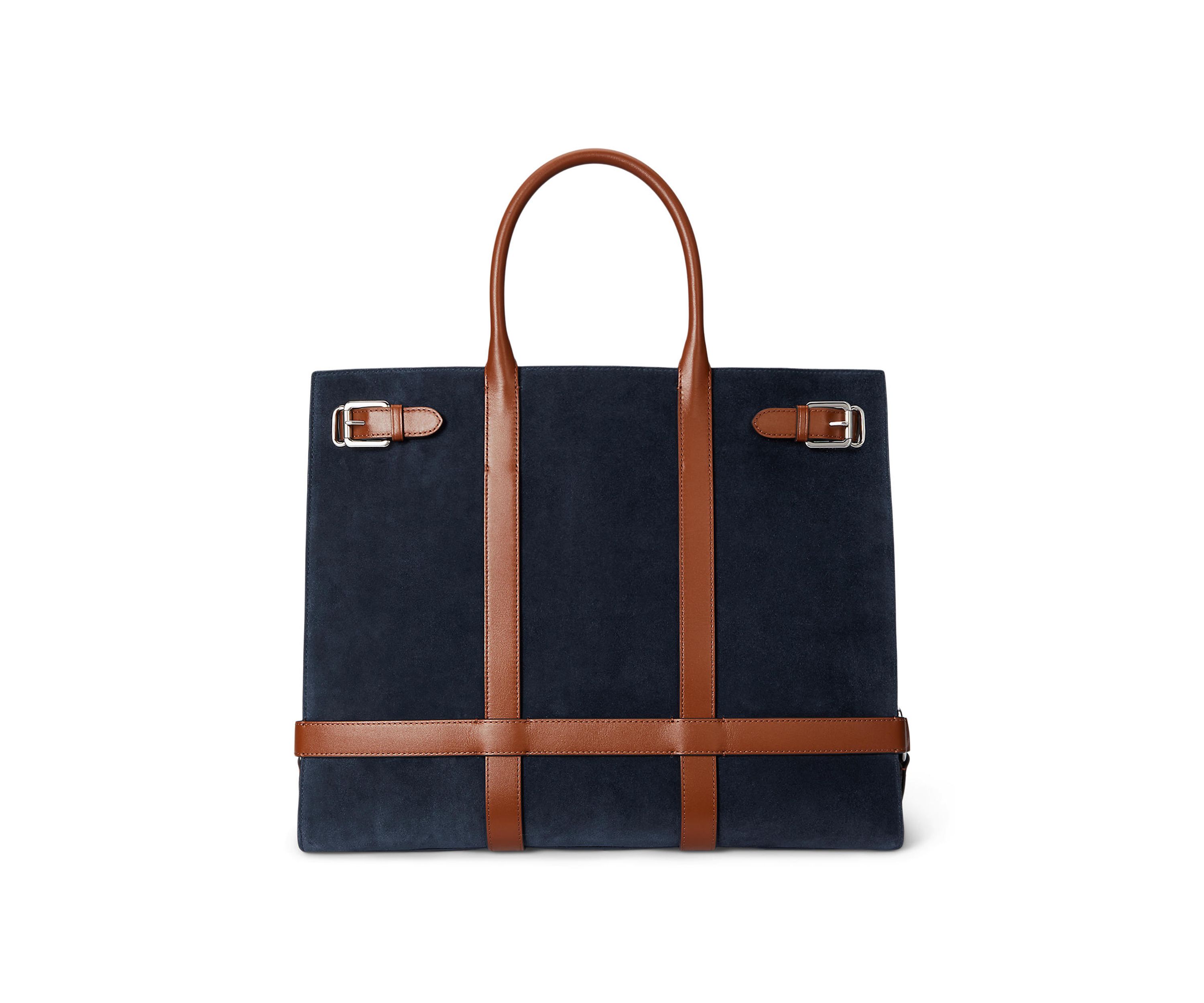 Suede & Leather Large Devyn Tote Bag