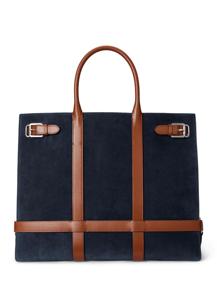 Suede & Leather Large Devyn Tote Bag