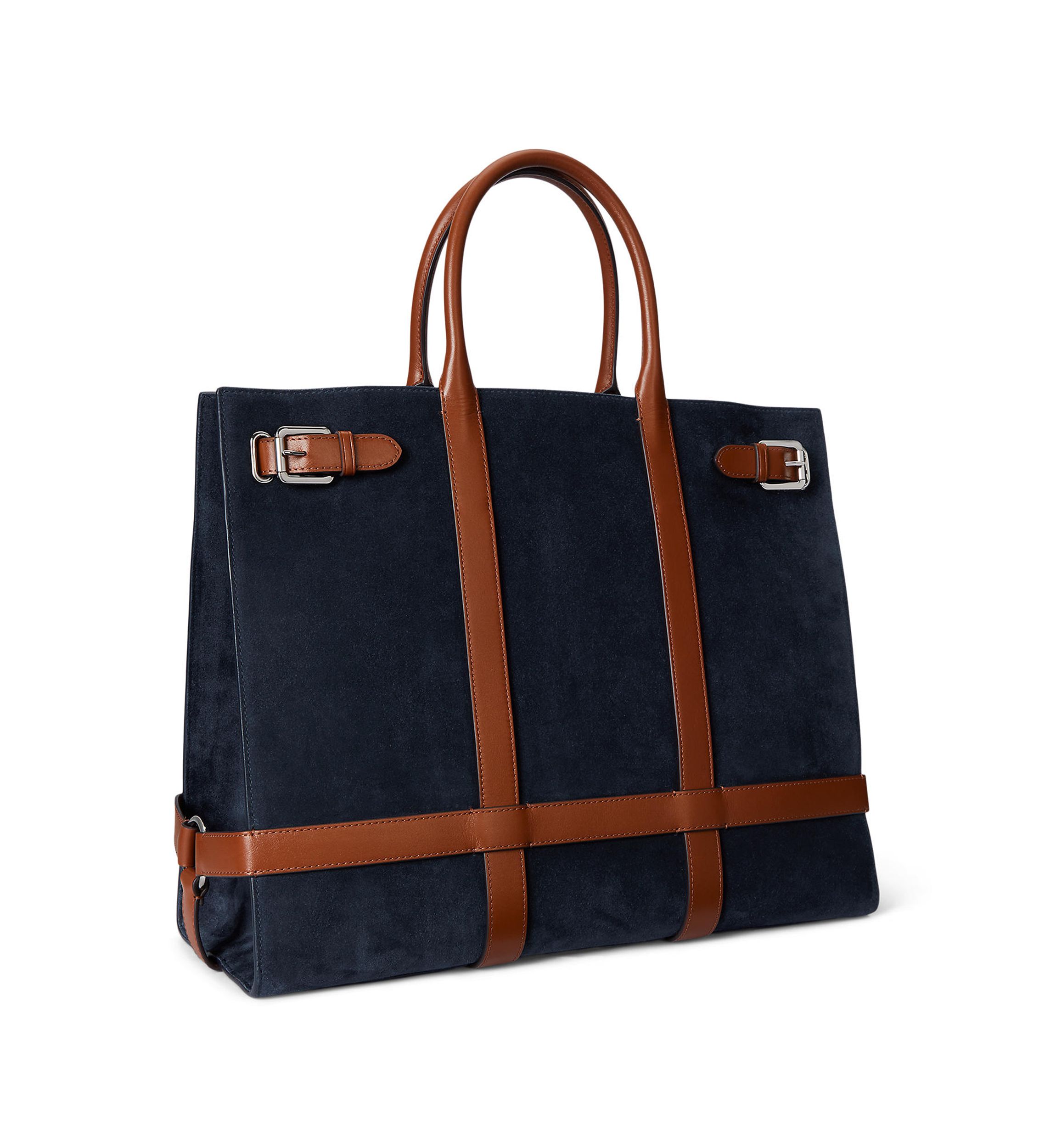 Suede & Leather Large Devyn Tote Bag