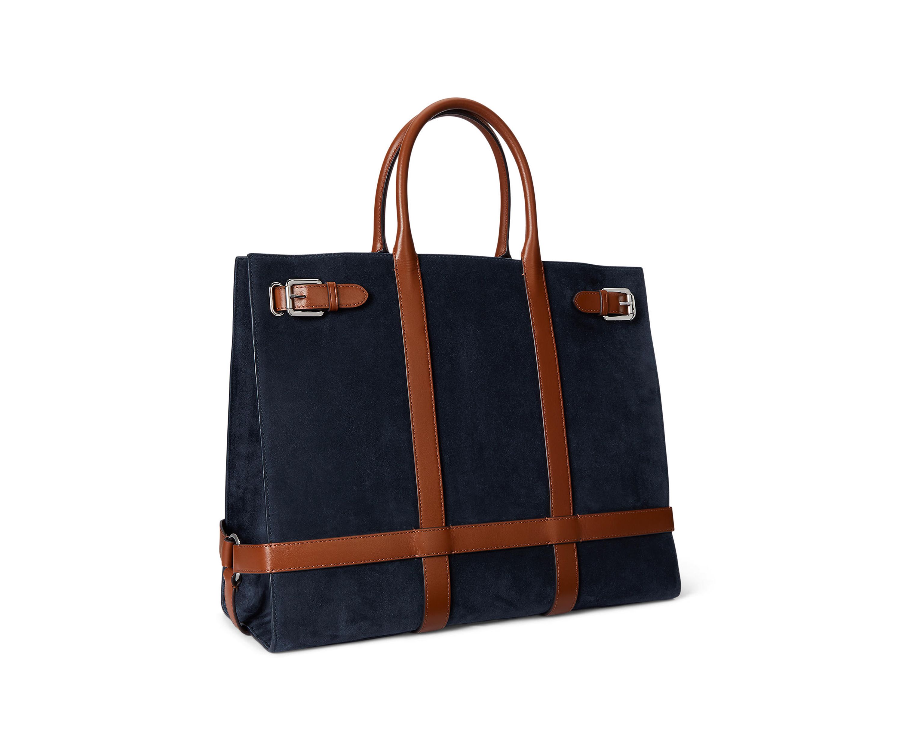 Suede & Leather Large Devyn Tote Bag