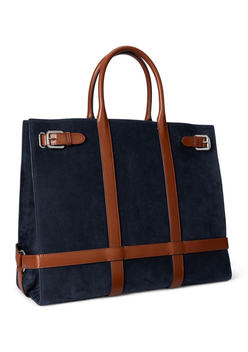 Suede & Leather Large Devyn Tote Bag