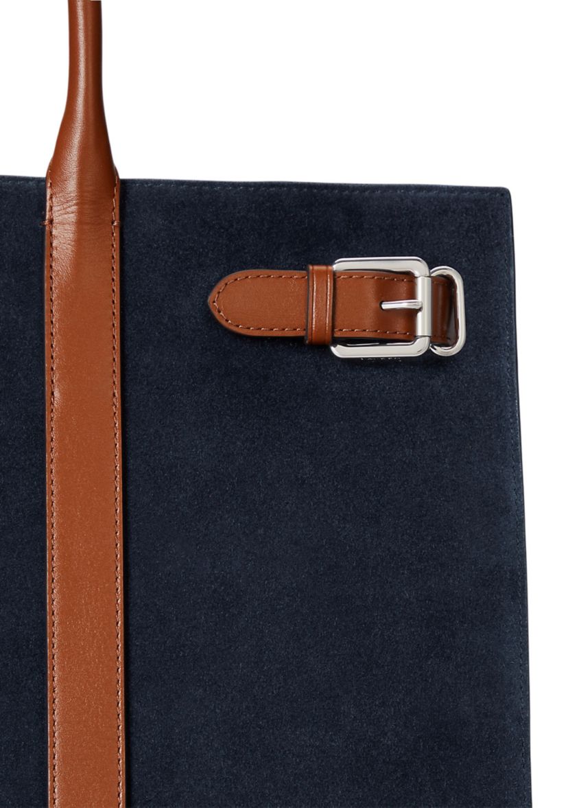 Suede & Leather Large Devyn Tote Bag